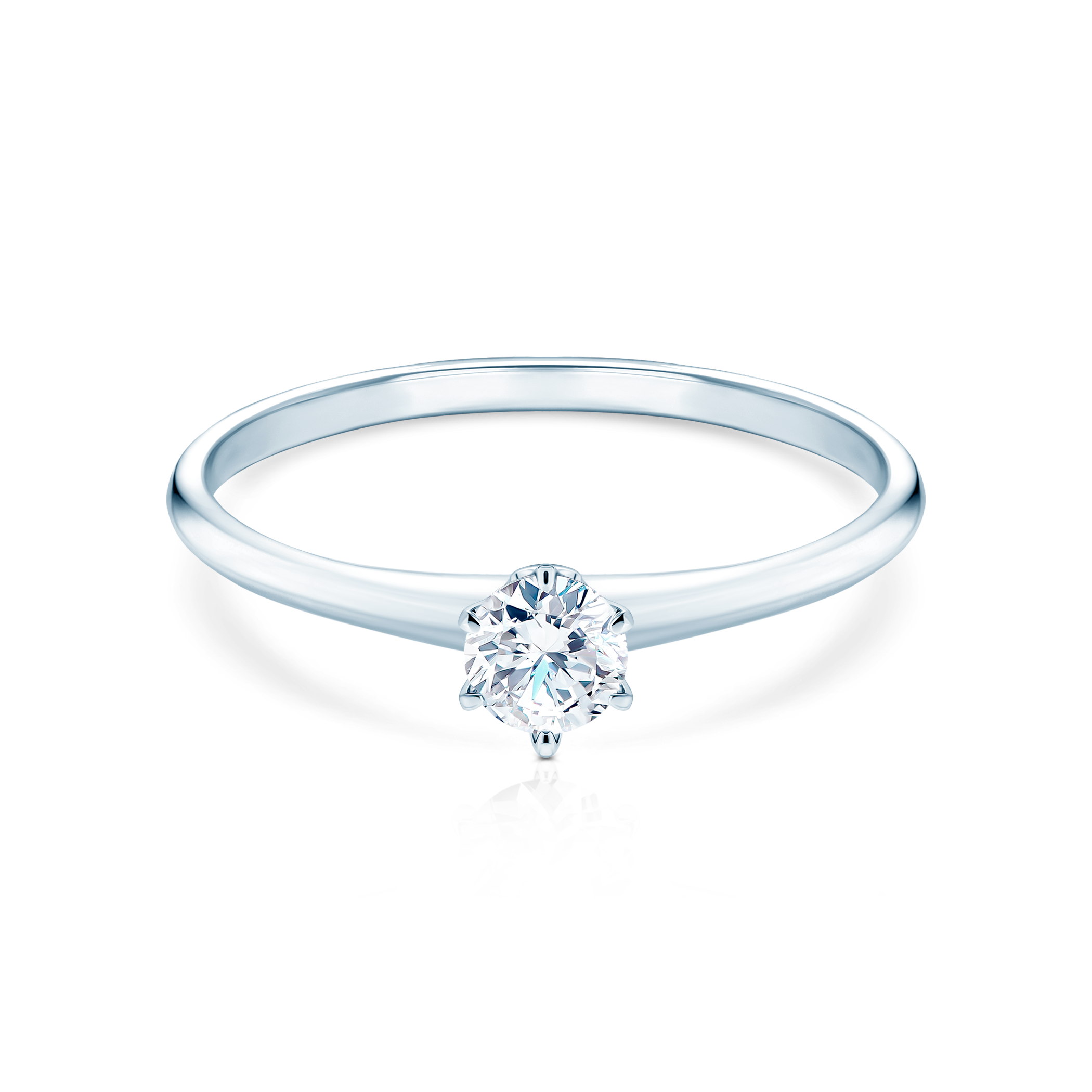 The Journey engagement ring: white gold, lab-grown diamond