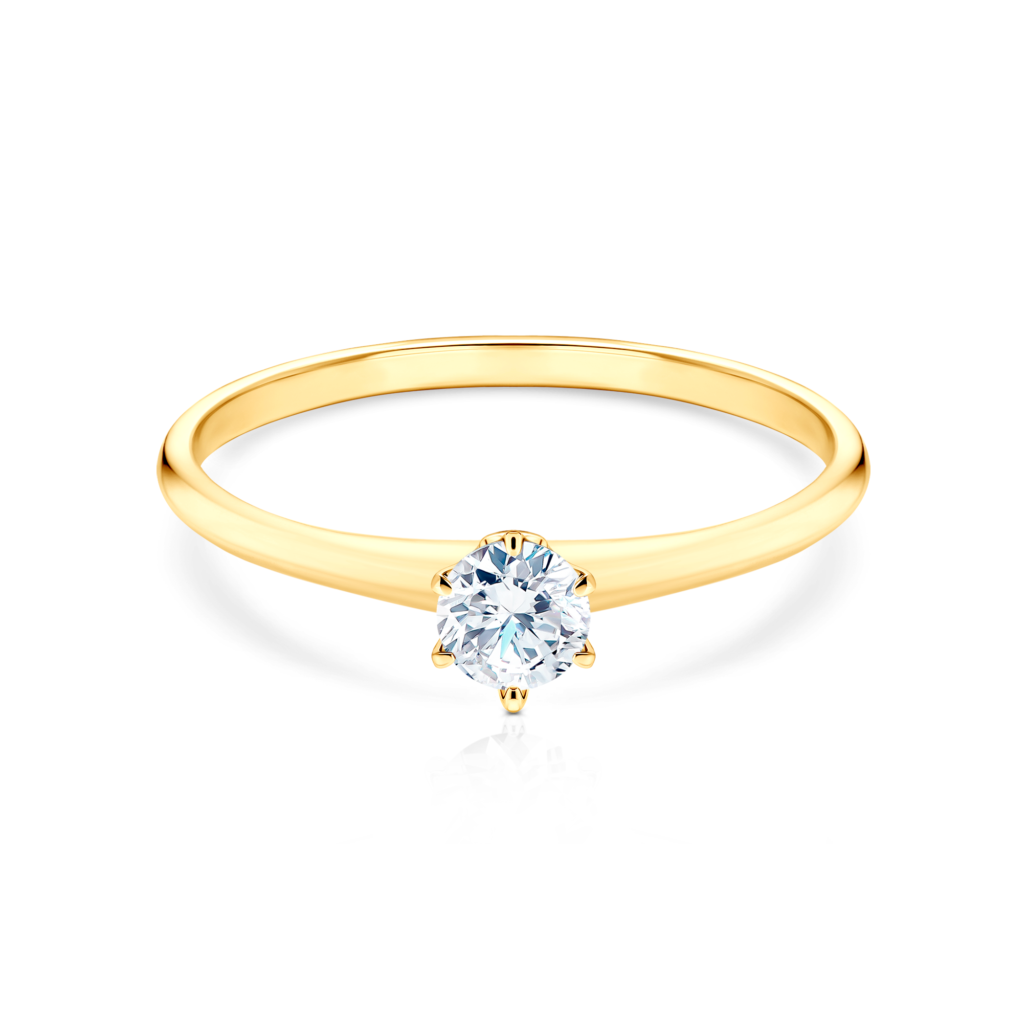 The Journey engagement ring: gold, lab-grown diamond