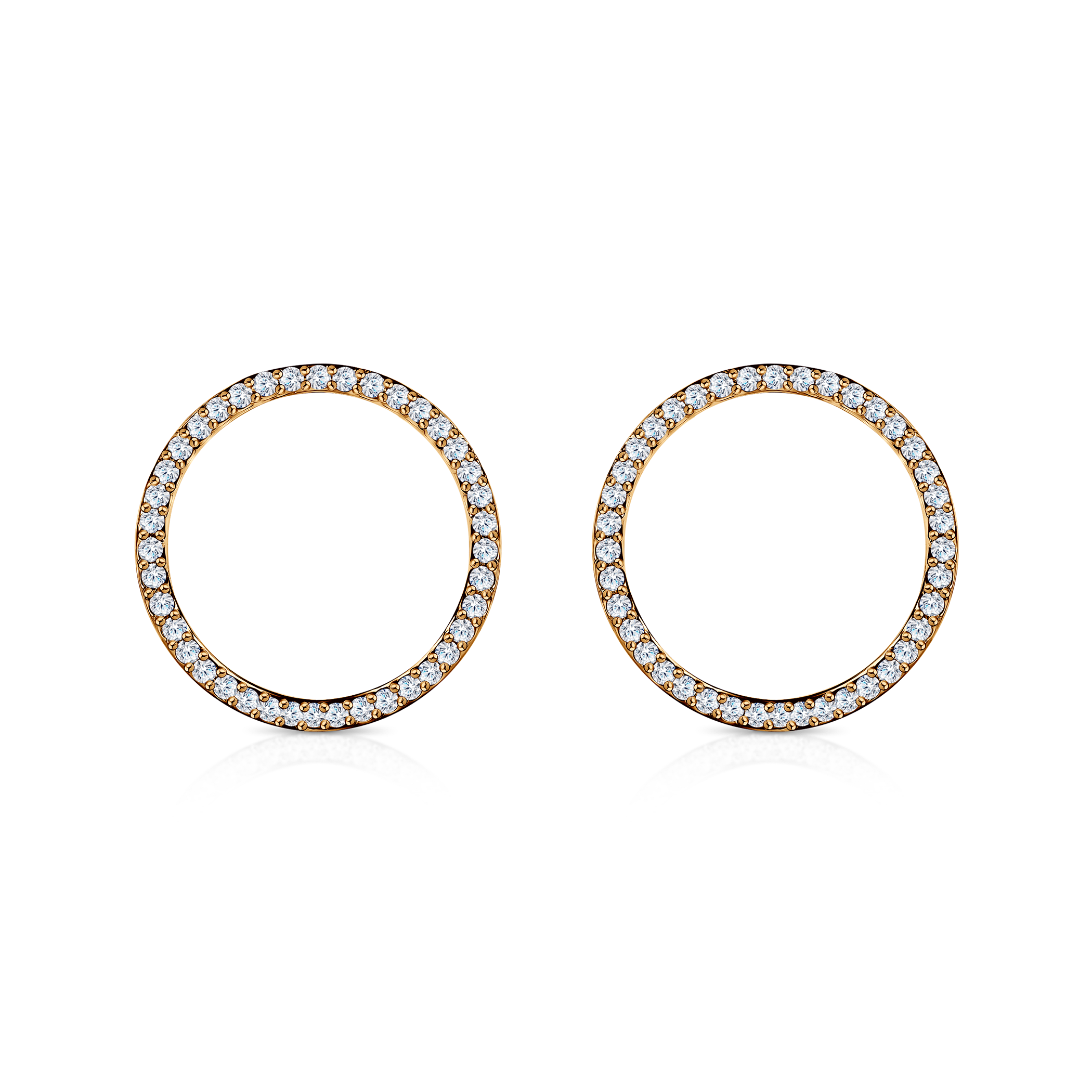 SAVICKI hoop earrings: gold, diamonds
