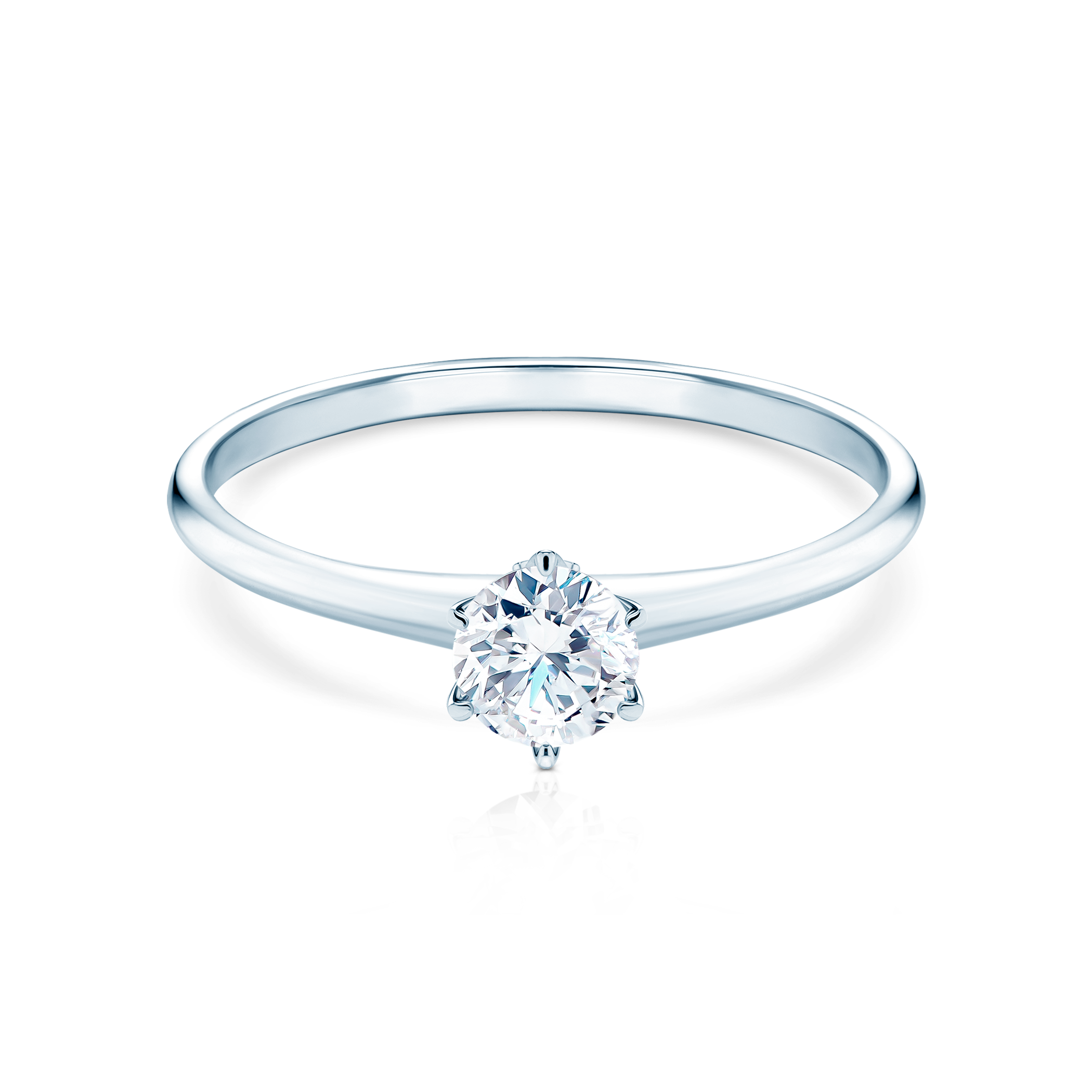 The Journey engagement ring: white gold, lab-grown diamond