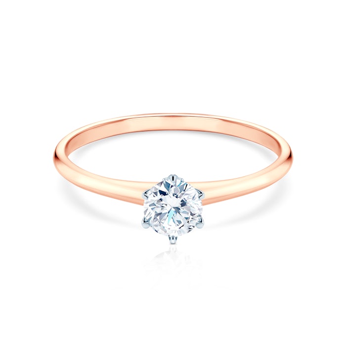 The Journey engagement ring: two-tone gold, lab-grown diamond