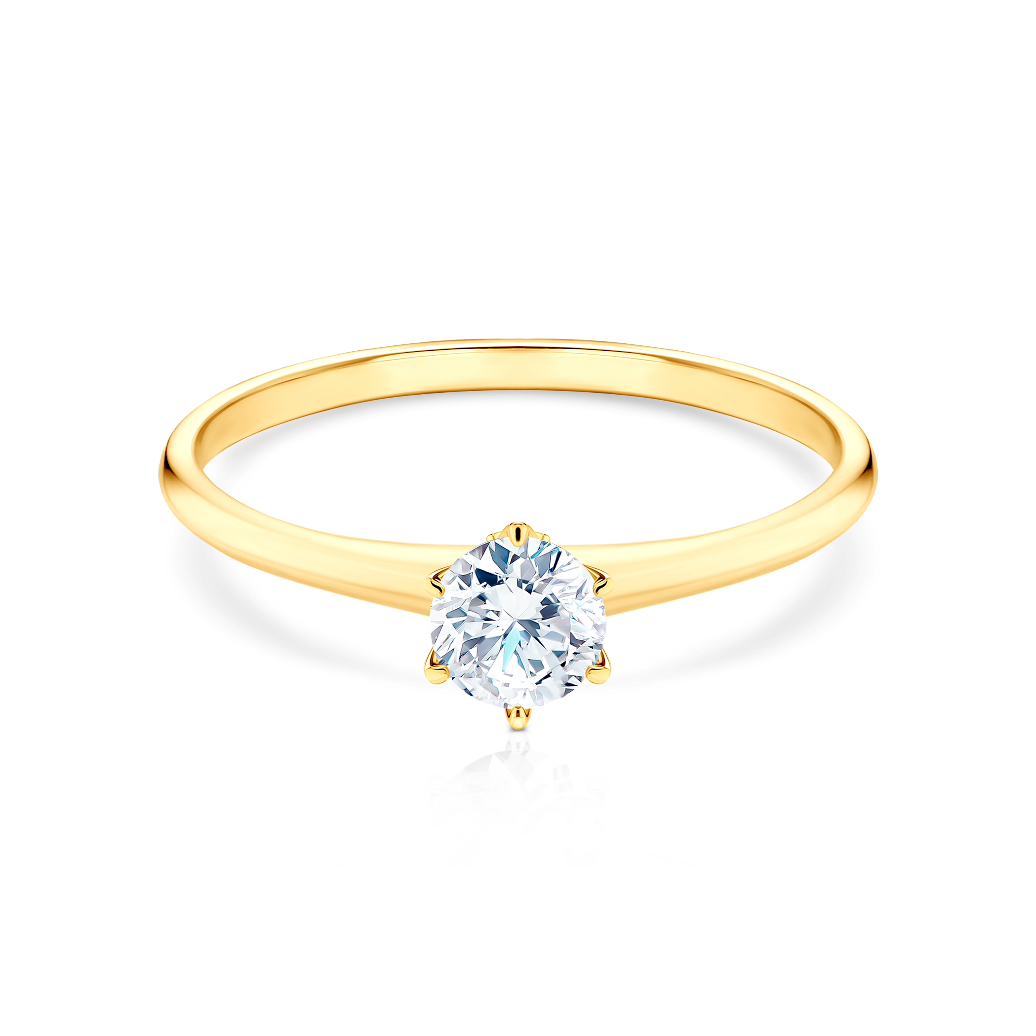 The Journey engagement ring: gold, lab-grown diamond