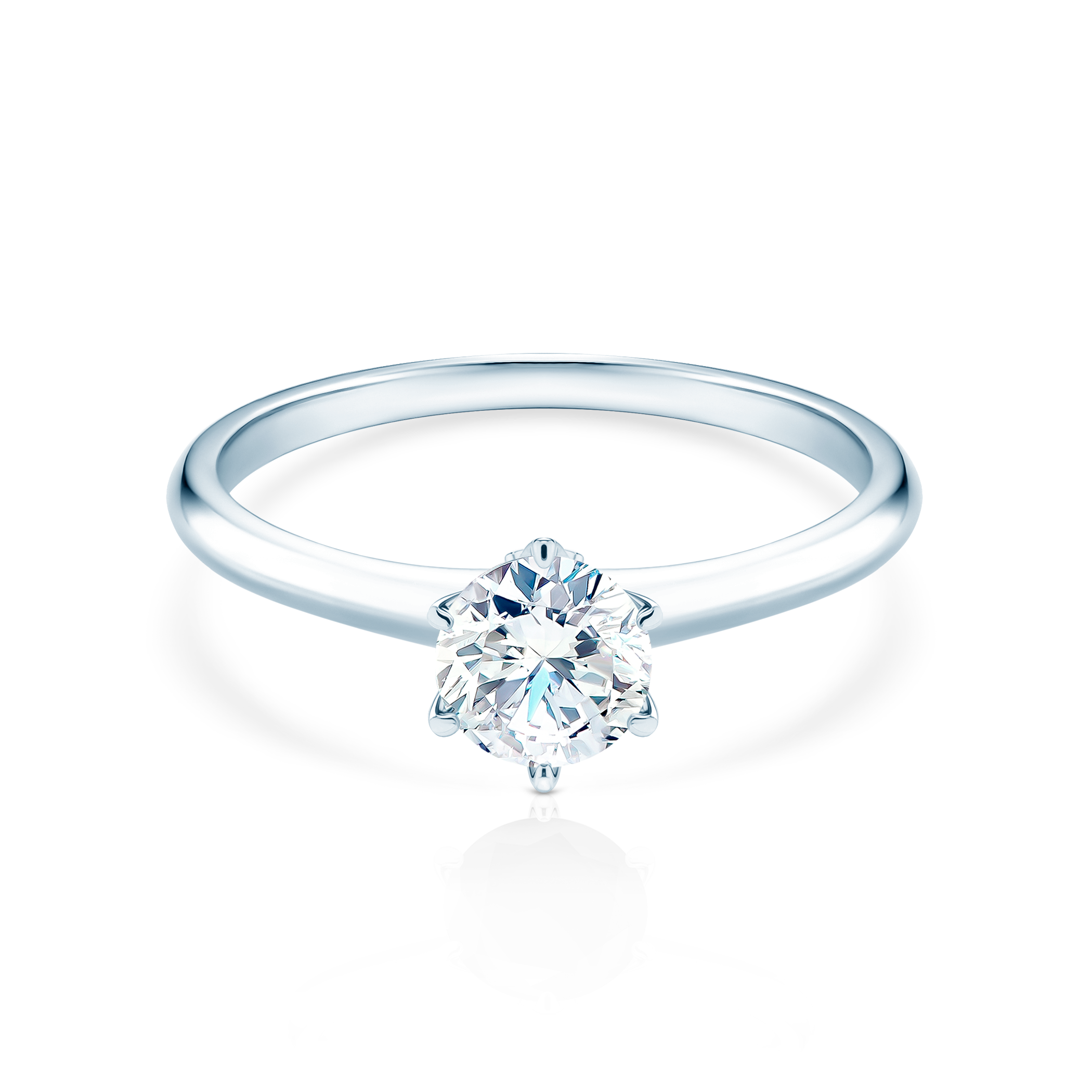 The Journey engagement ring: white gold, lab-grown diamond