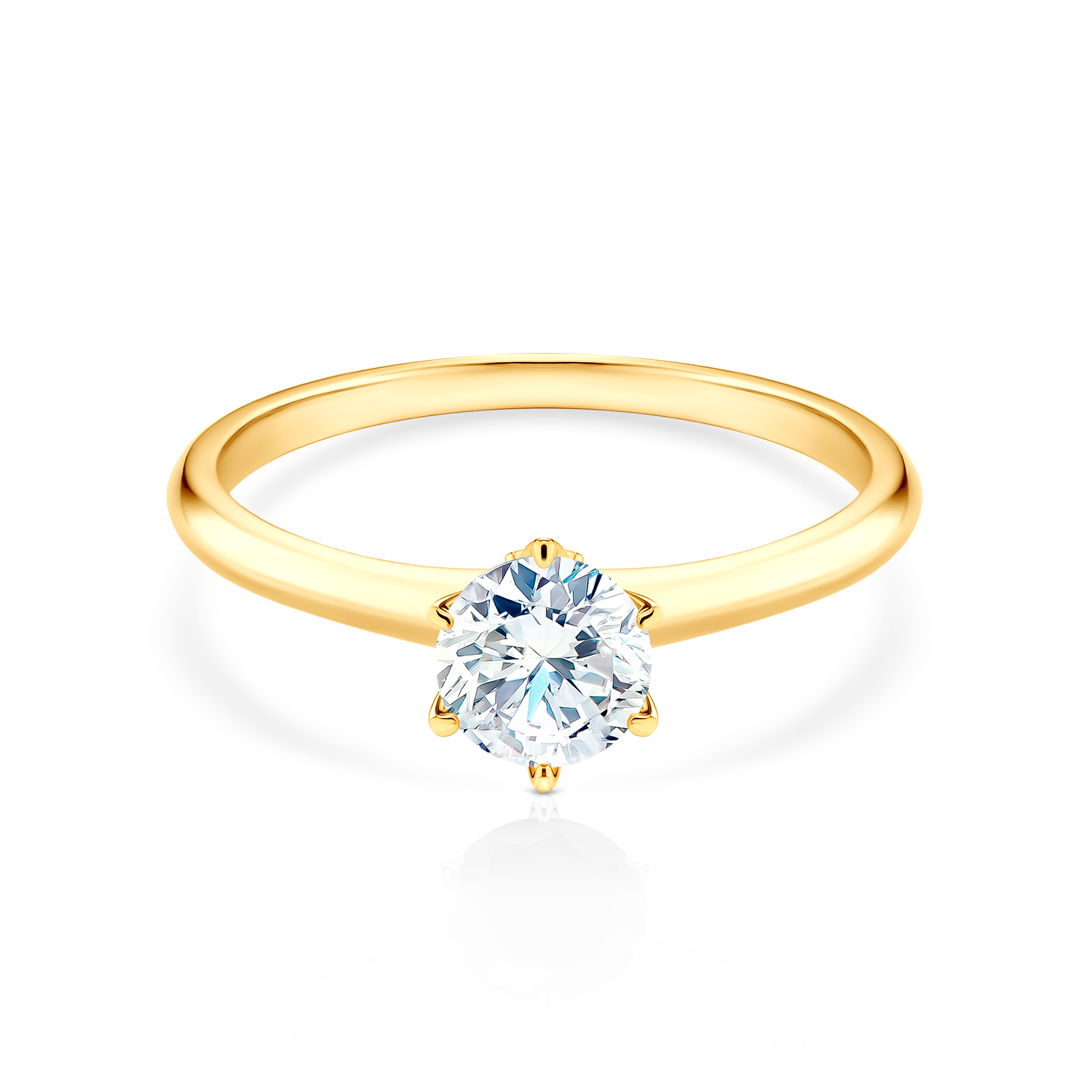 The Journey engagement ring: gold, lab-grown diamond