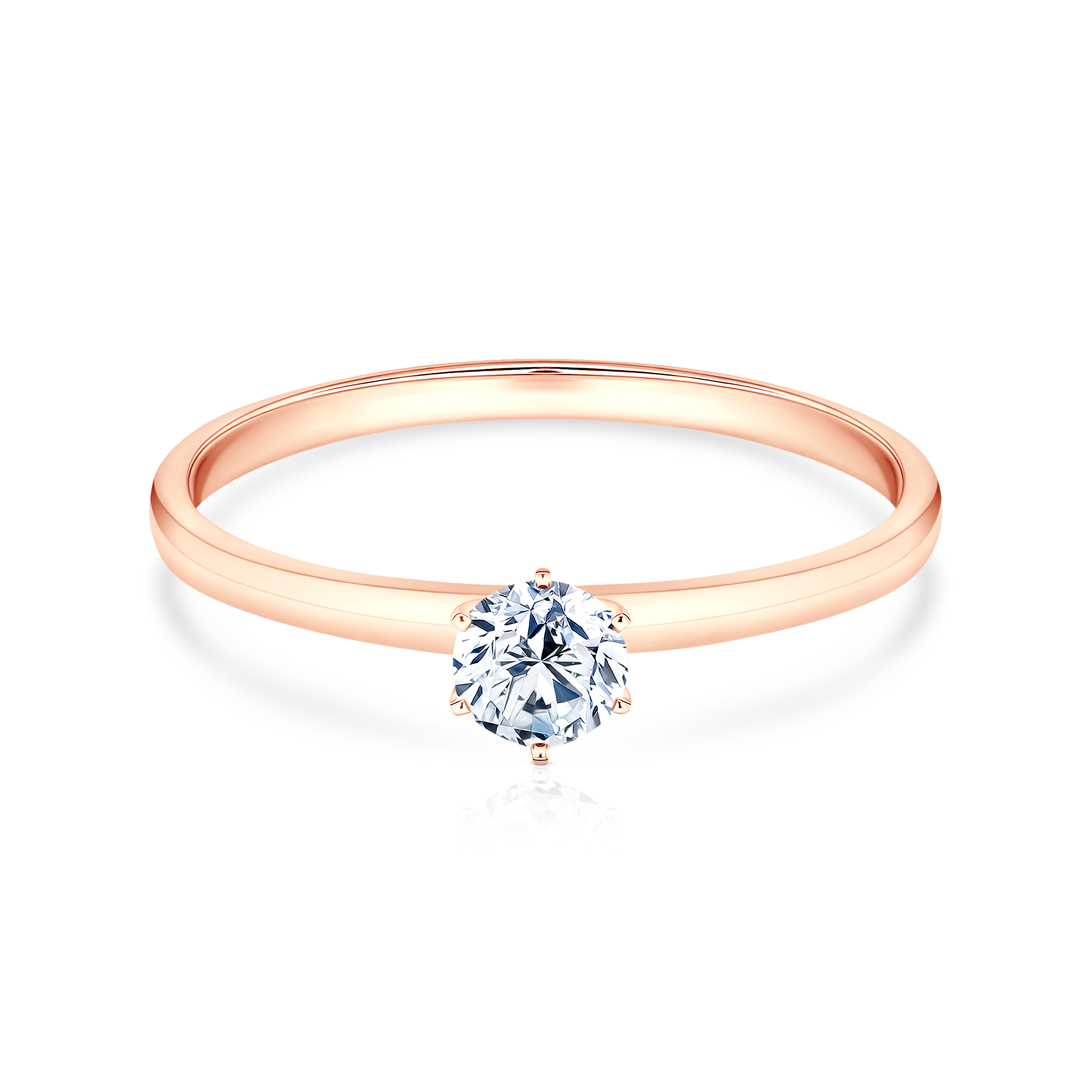 Verlobungsring SAVICKI: Roségold, Labordiamant