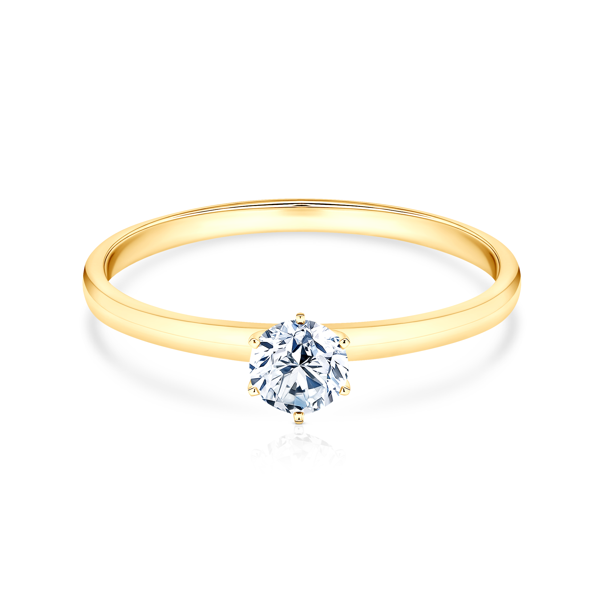 SAVICKI engagement ring: gold, lab-grown diamond