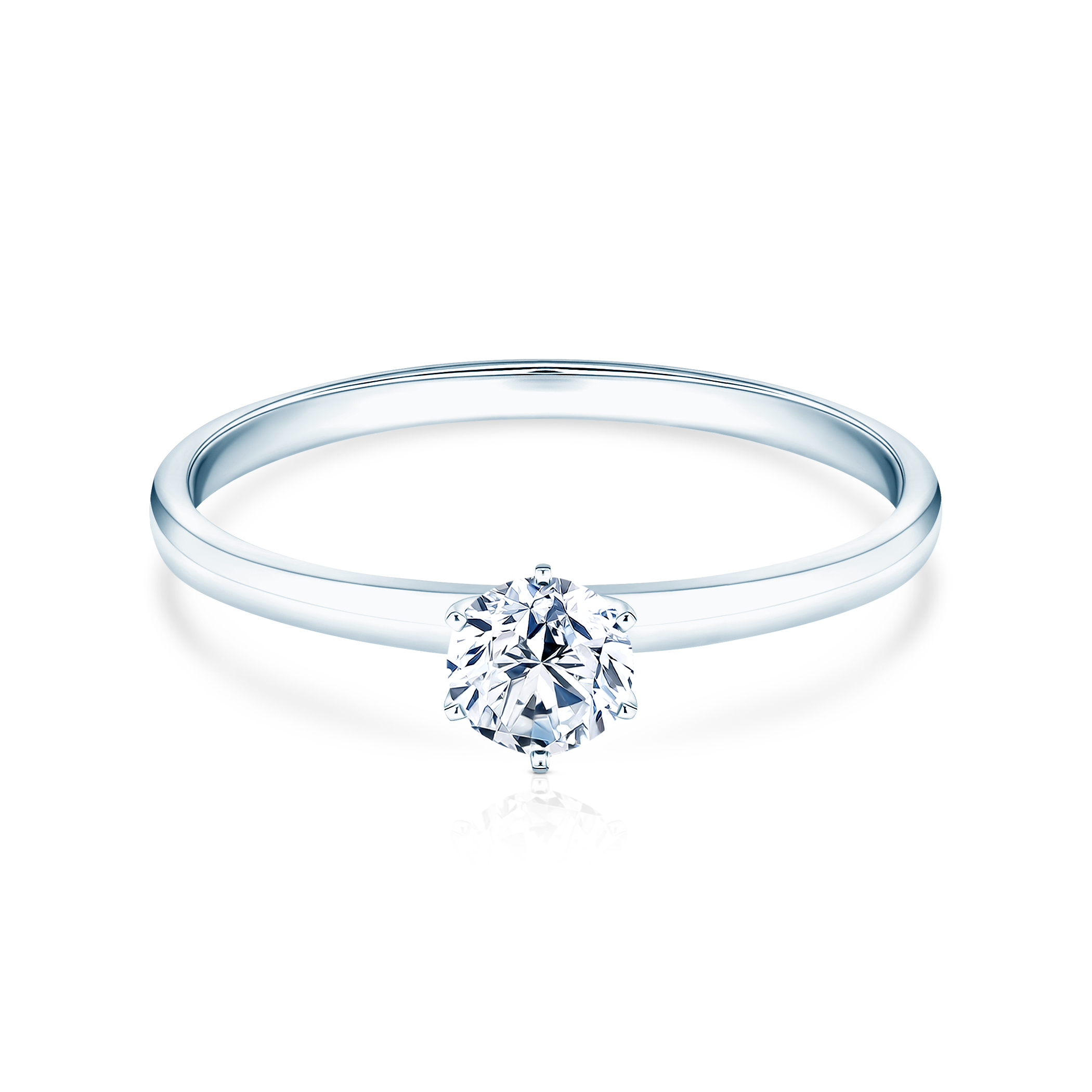 SAVICKI engagement ring: white gold, lab-grown diamond