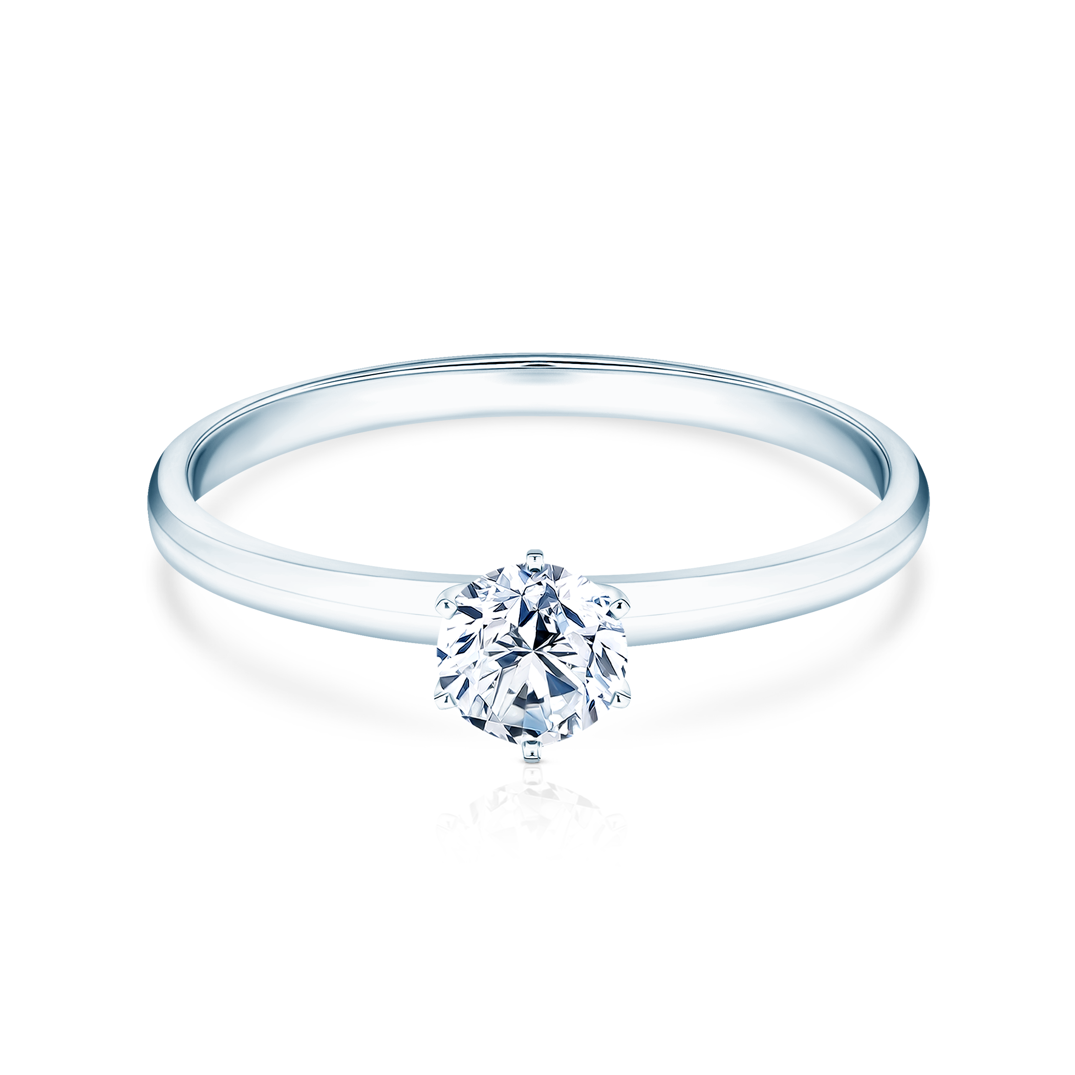 SAVICKI engagement ring: white gold, lab-grown diamond