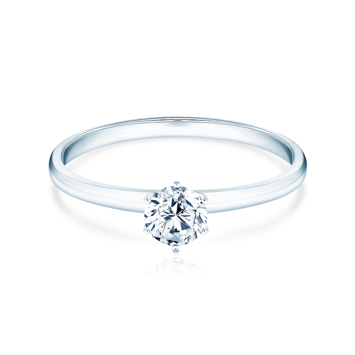 SAVICKI engagement ring: white gold, lab-grown diamond