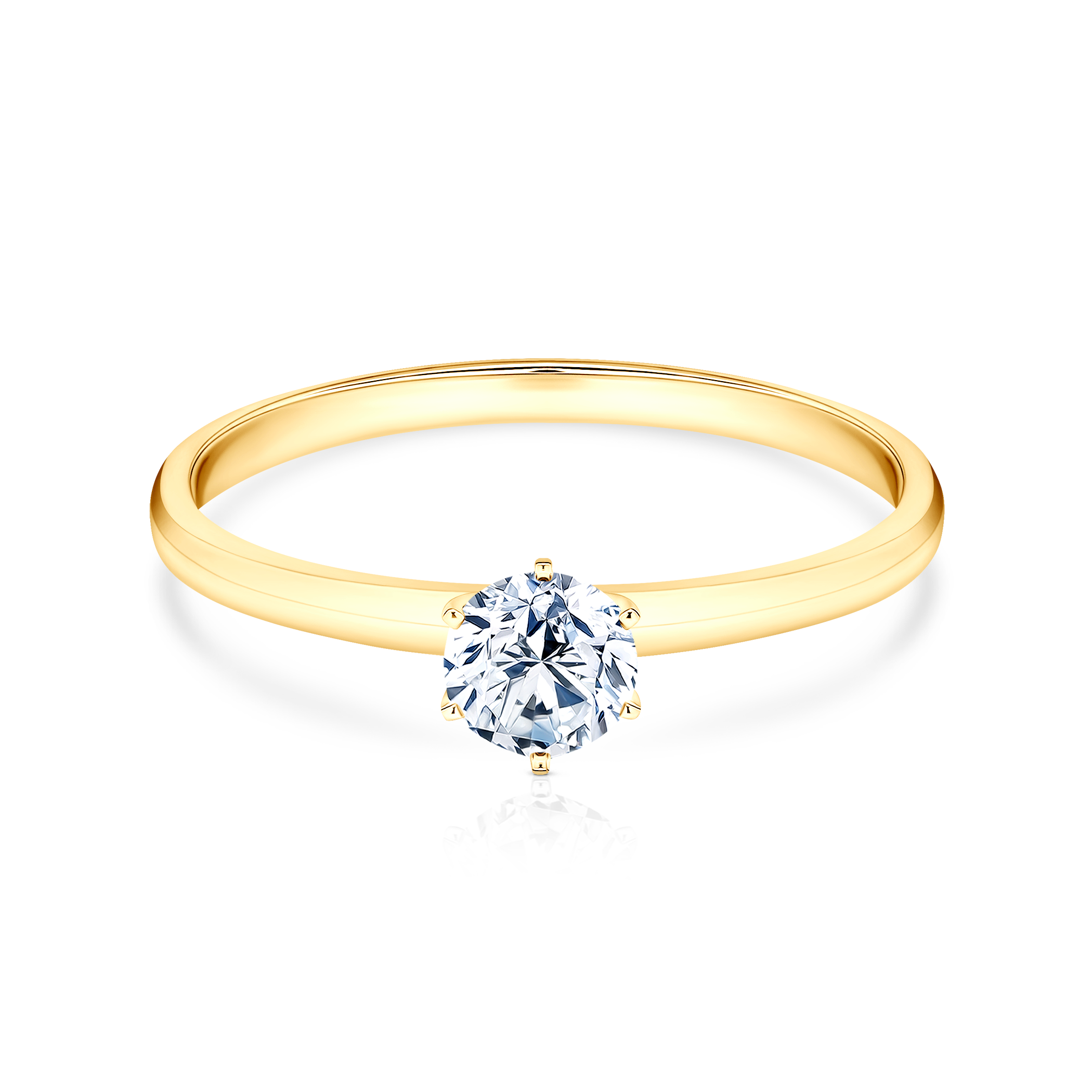 SAVICKI engagement ring: gold, lab-grown diamond