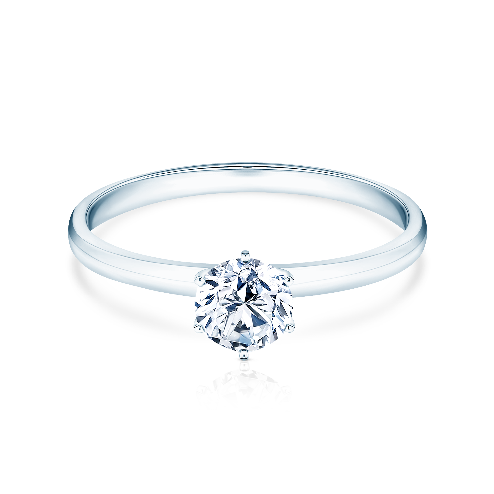 SAVICKI engagement ring: white gold, lab-grown diamond