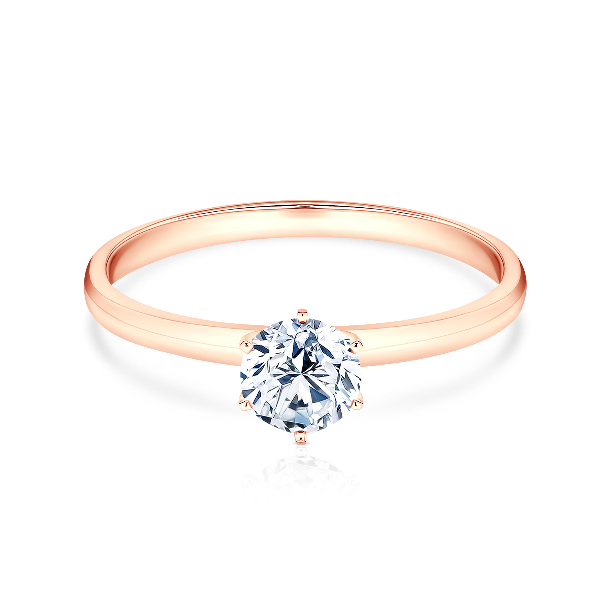 SAVICKI engagement ring: rose gold, lab-grown diamond
