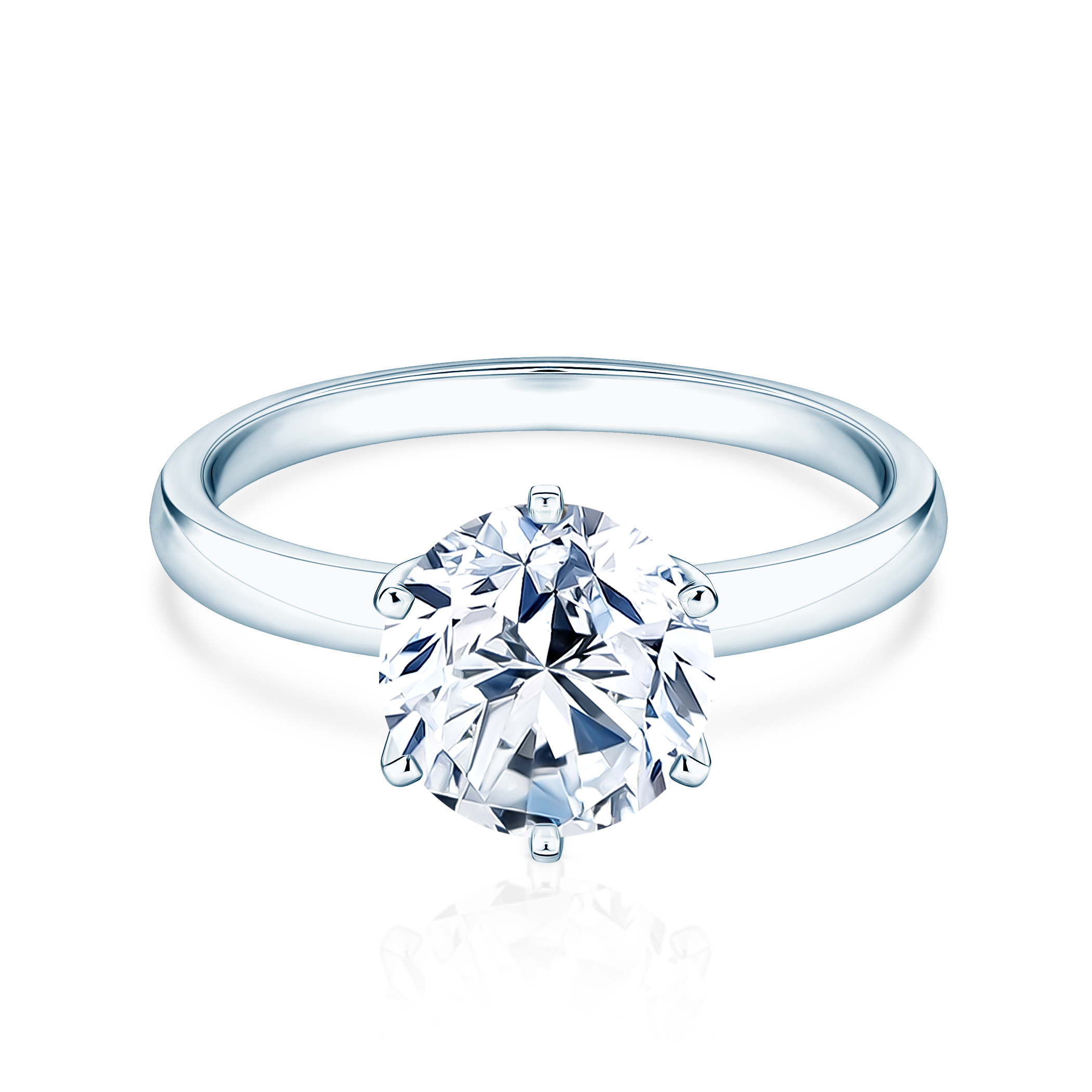 SAVICKI engagement ring: white gold, lab-grown diamond