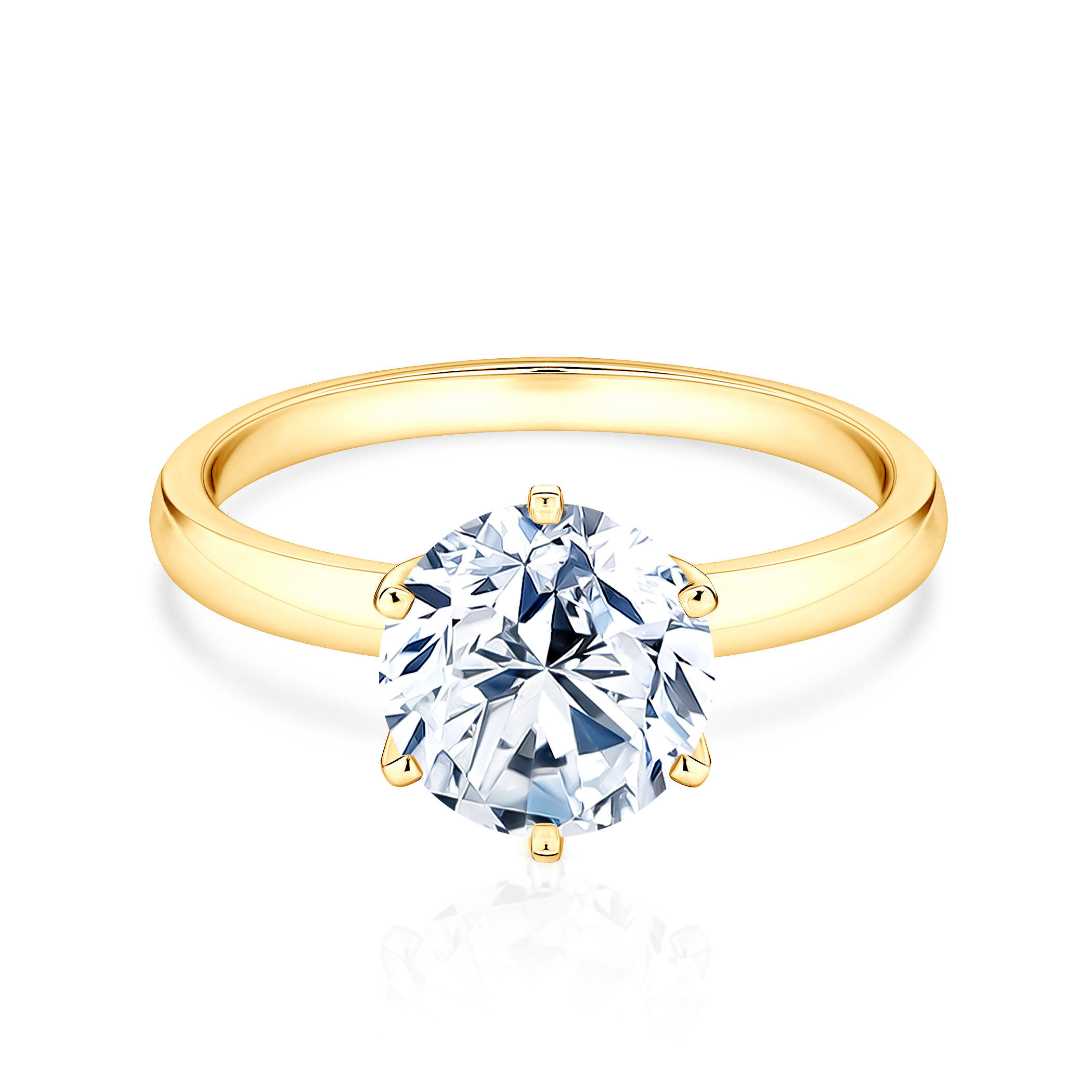 SAVICKI engagement ring: gold, lab-grown diamond