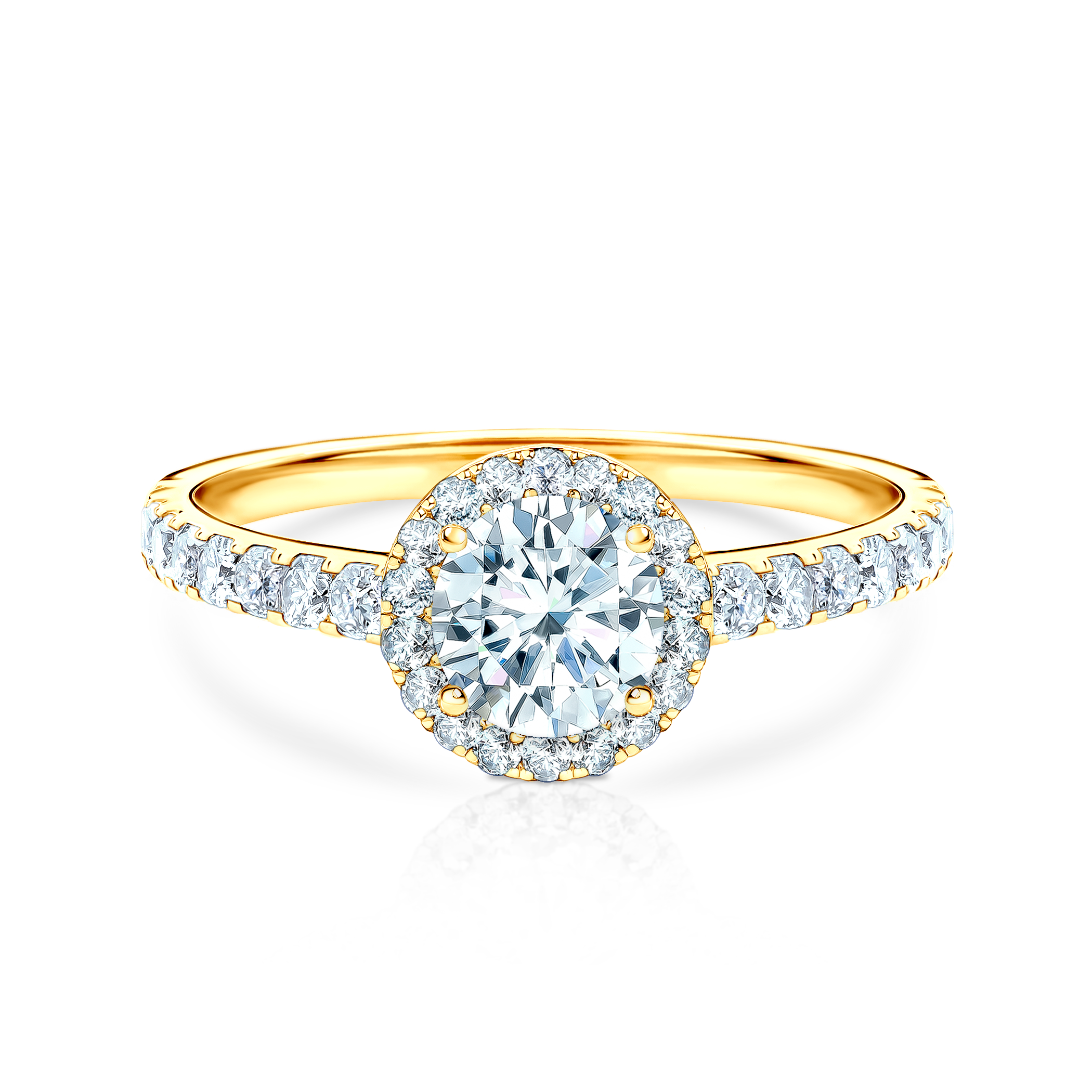 This is Love engagement ring: gold, lab-grown diamond