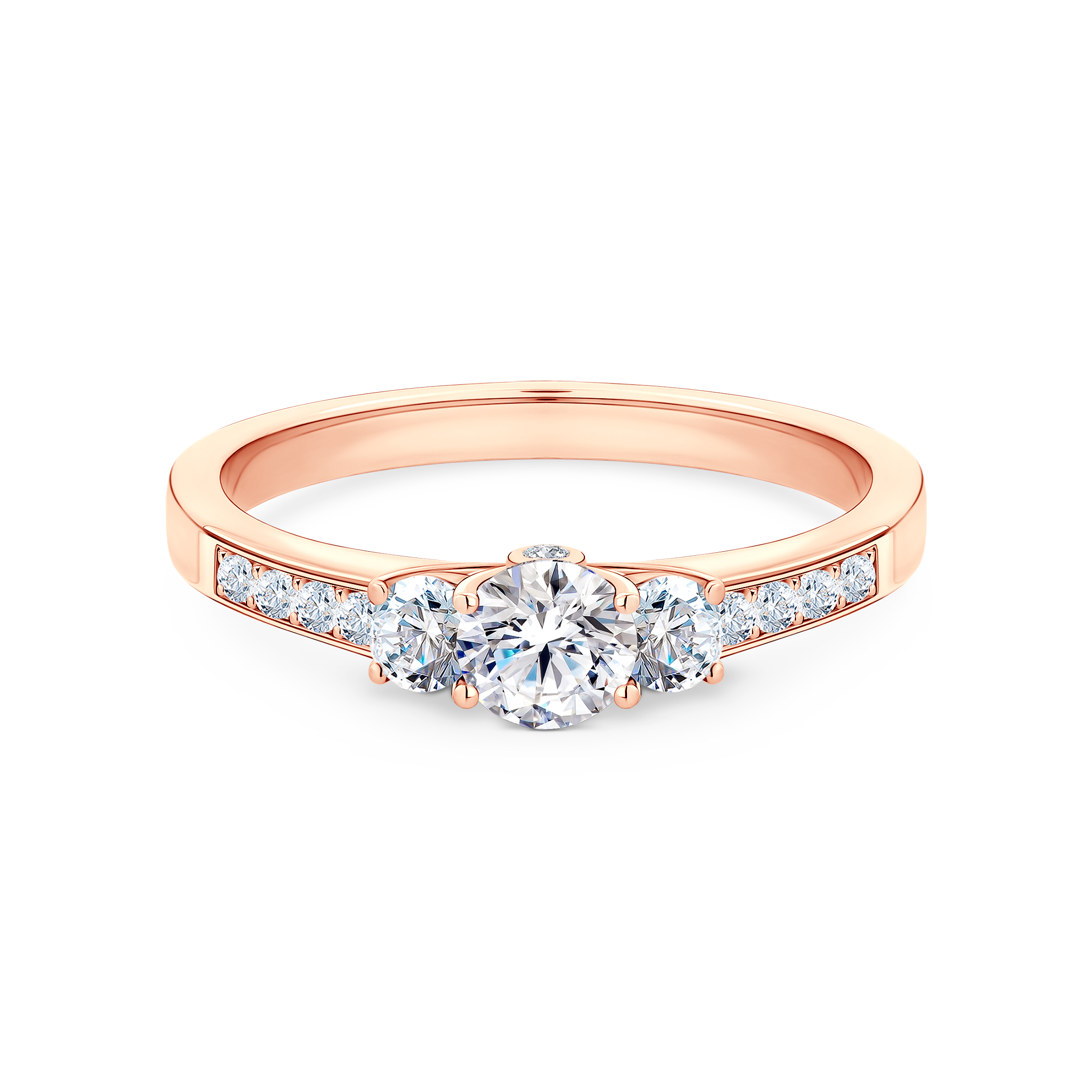 Dream eljegyzési gyűrű: rózsaarany, laboratóriumi gyémánt