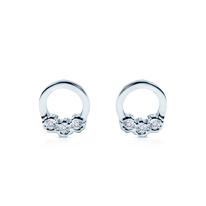 SAVICKI hoop earrings: white gold, diamonds