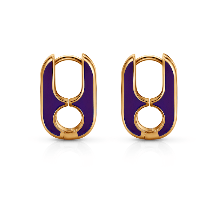 Cercei din argint Prismé, placate cu aur