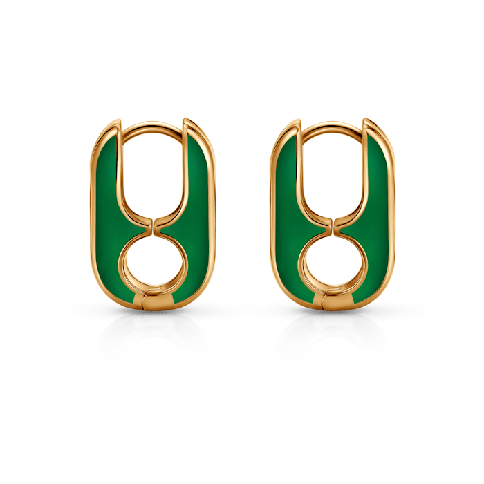 Cercei din argint Prismé, placate cu aur