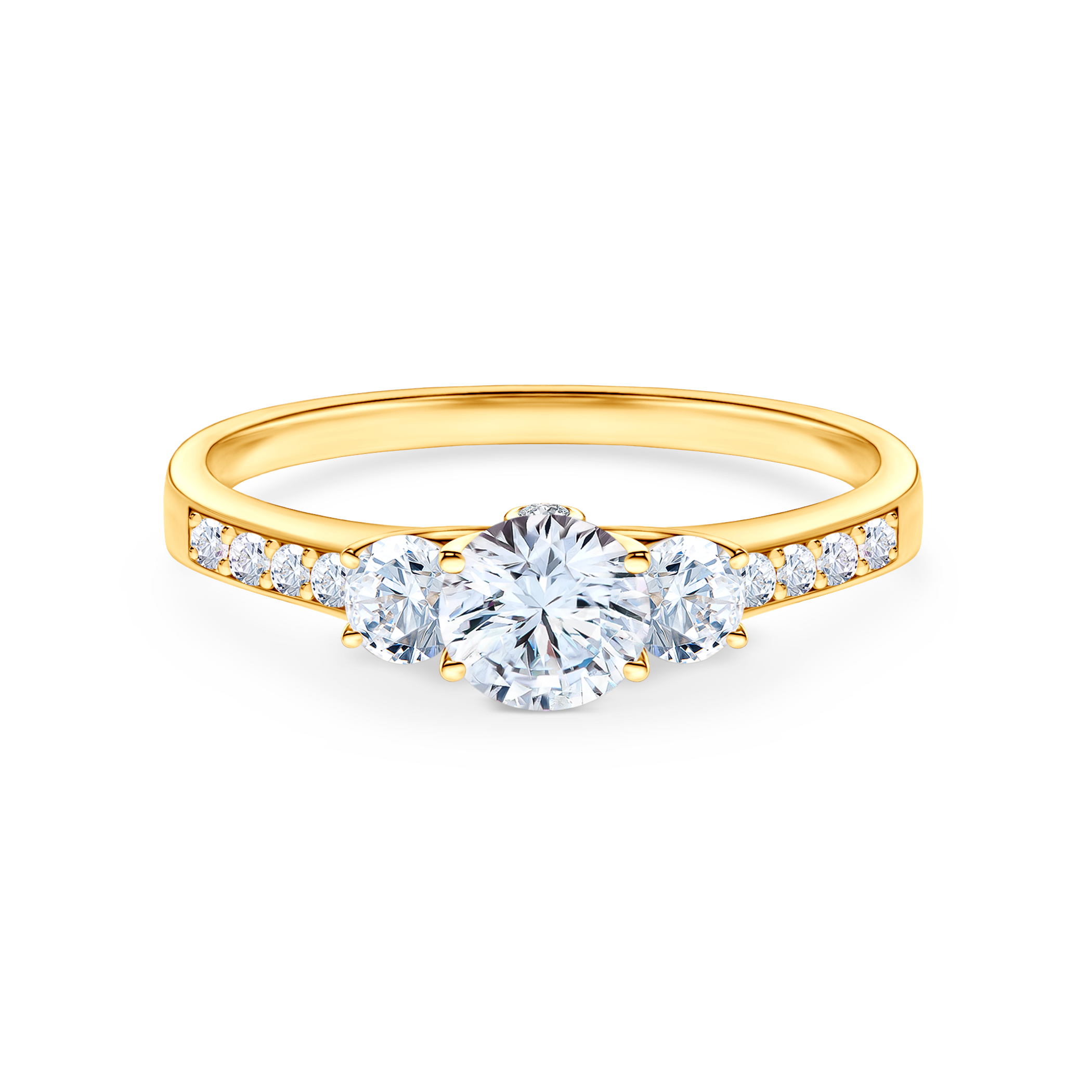 Zaručnički prsten Dream: zlato, bijeli safir