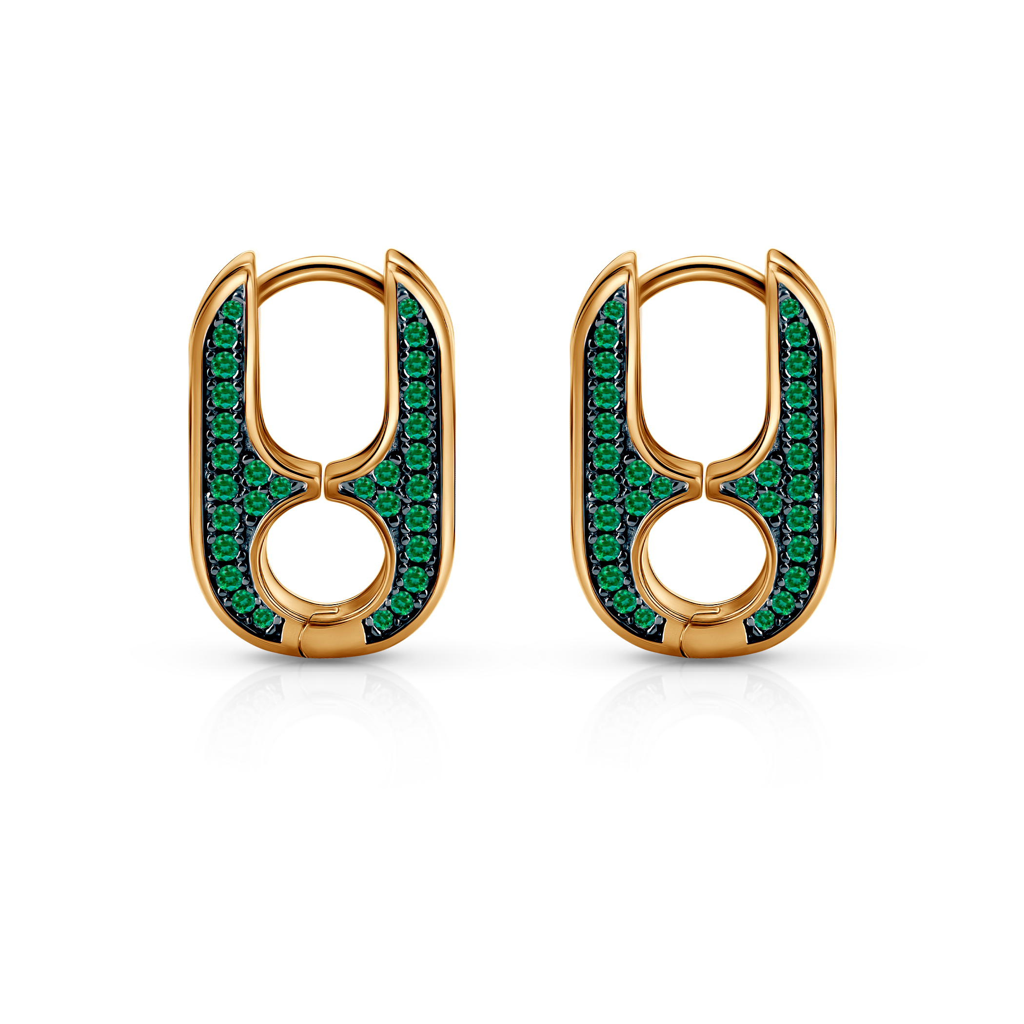 Prismé fülbevaló: arannyal bevont ezüst, cirkónia