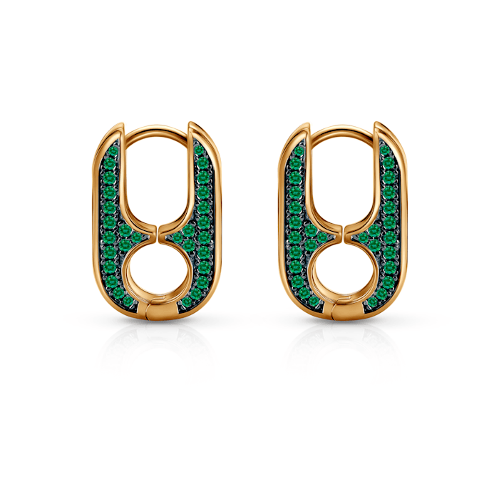 Срібні сережки Prismé, позолочені