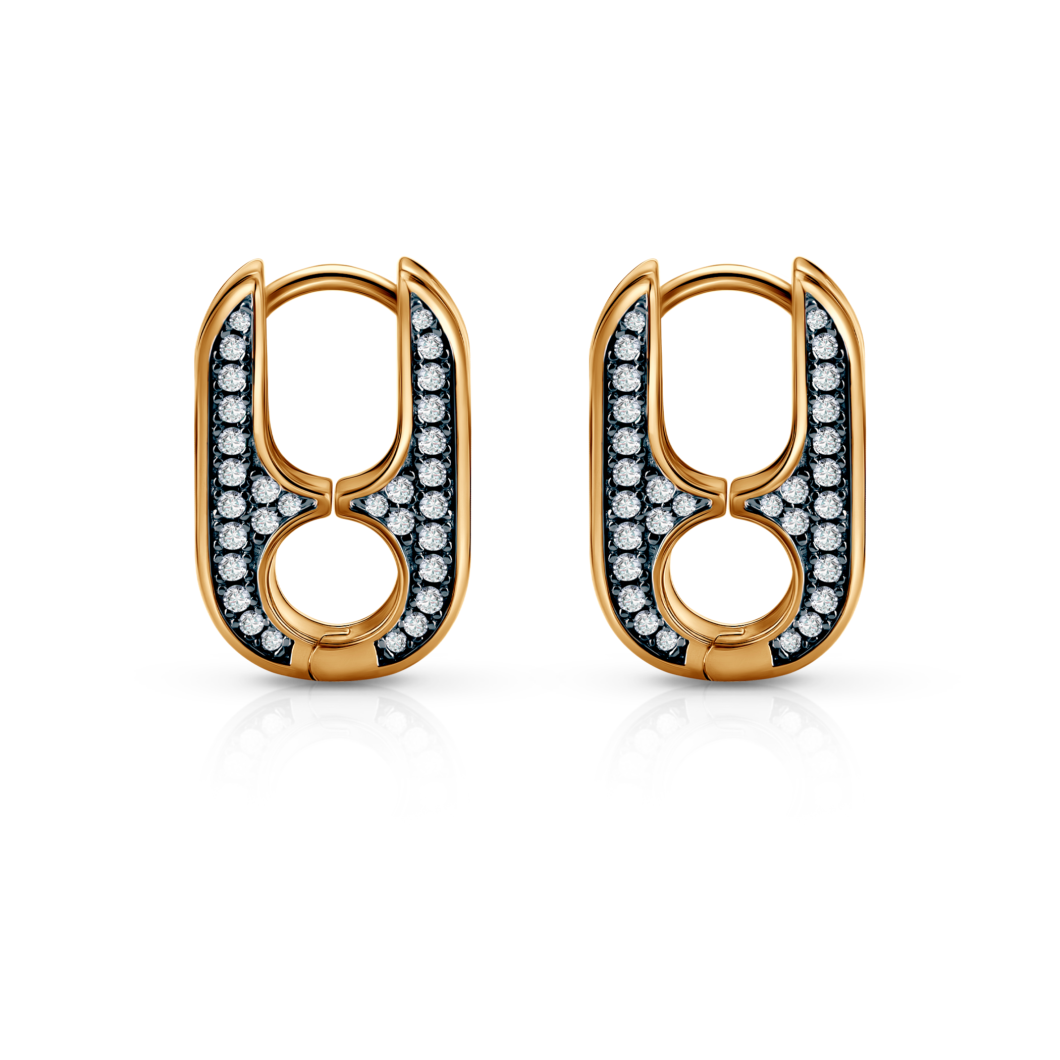 Prismé fülbevaló: arannyal bevont ezüst, cirkónia