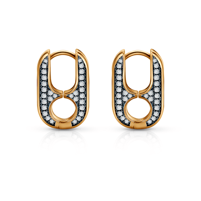 Cercei din argint Prismé, placate cu aur