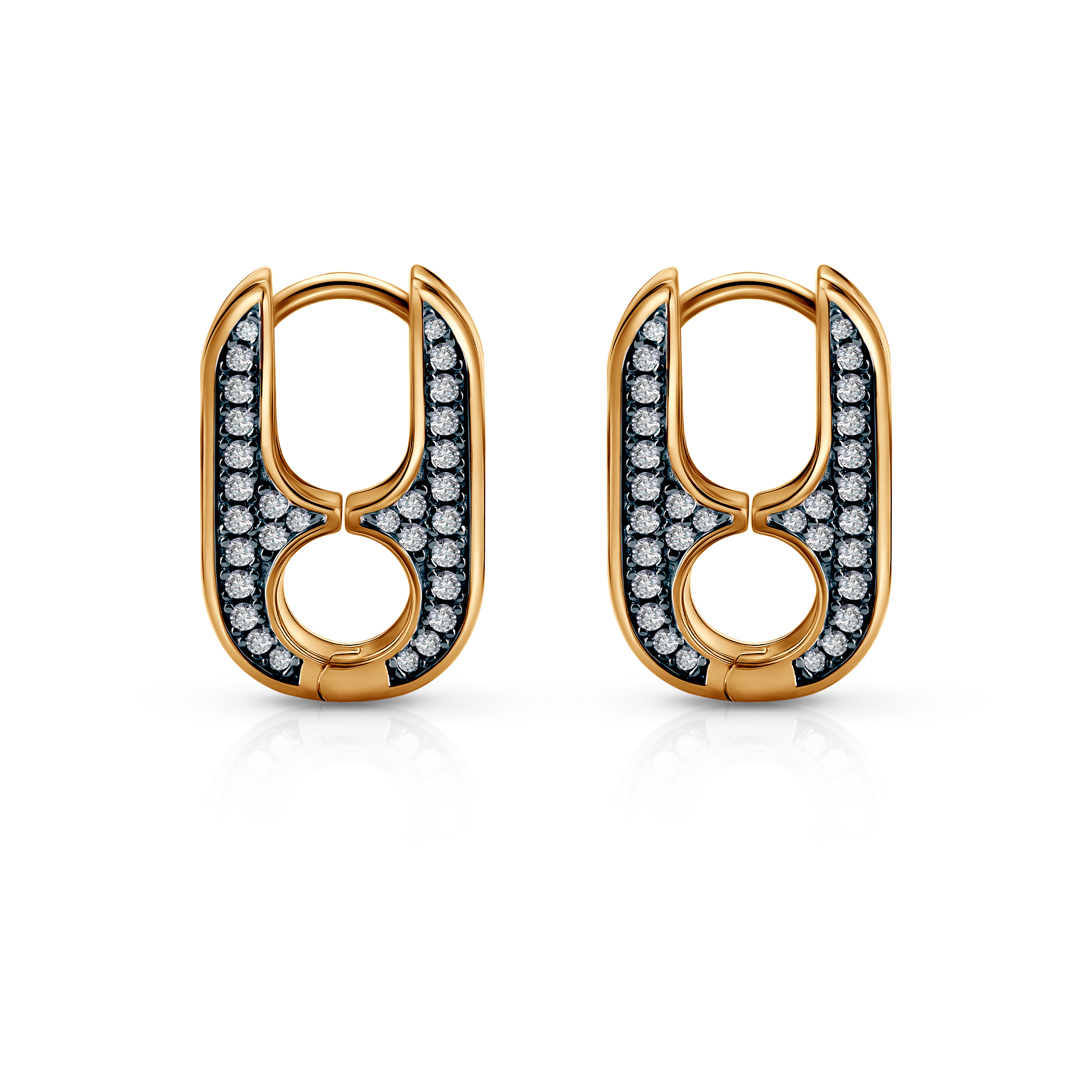 Prismé fülbevaló: arannyal bevont ezüst, cirkónia