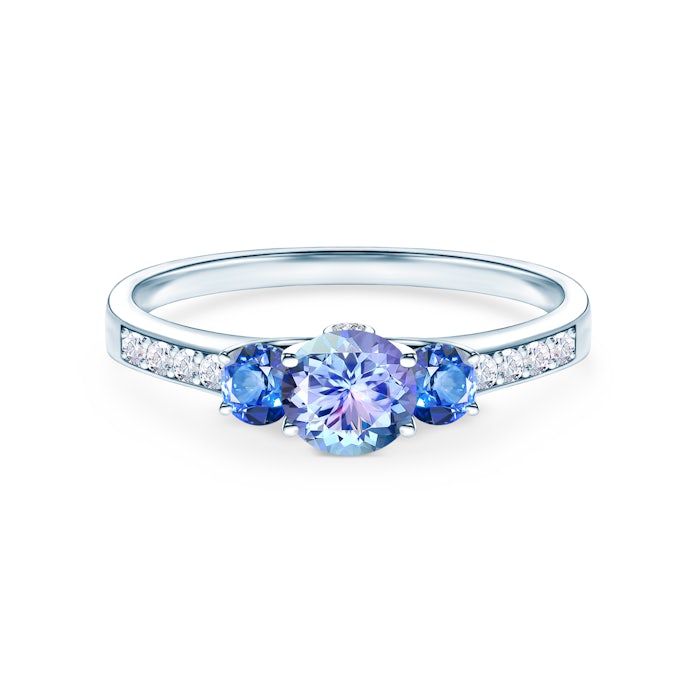 Zaručnički prsten Dream: bijelo zlato, tanzanit