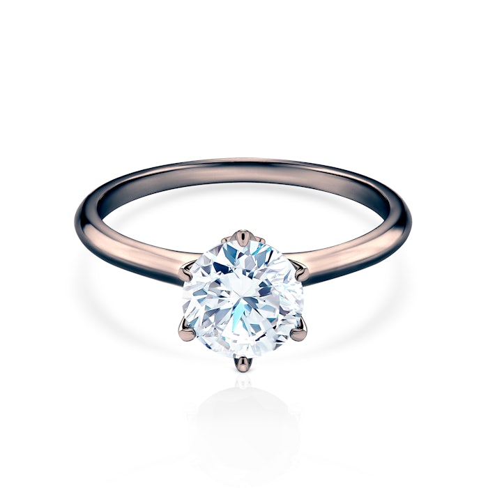 The Journey eljegyzési gyűrű: fekete arany és gyémánt