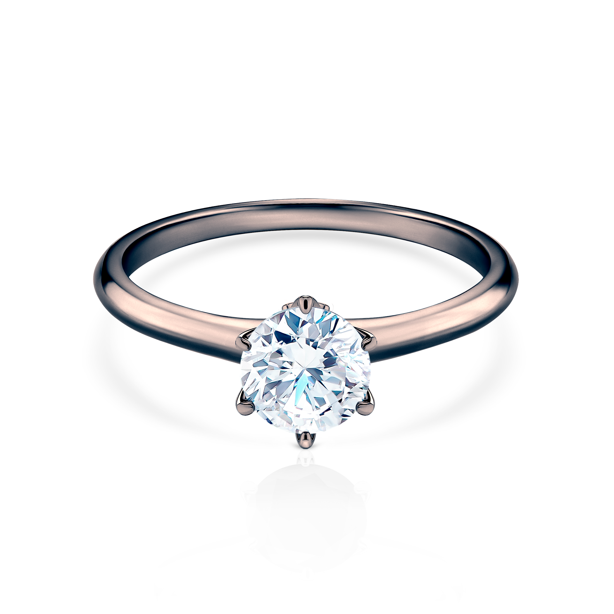 Zaručnički prsten The Journey: crno zlato, dijamant