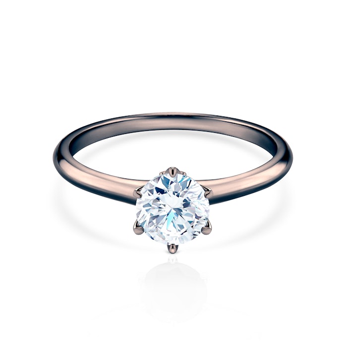 The Journey eljegyzési gyűrű: fekete arany és gyémánt