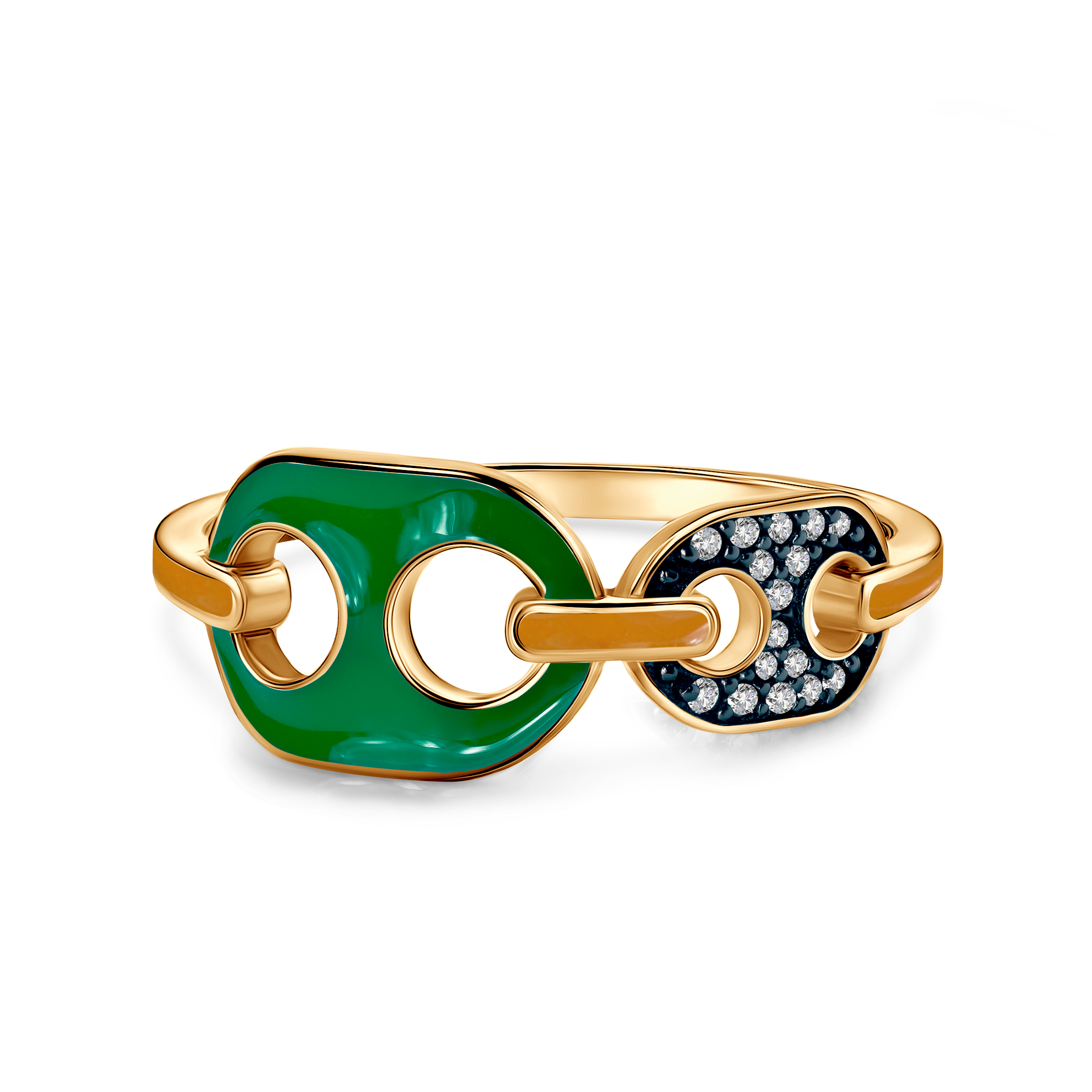 Ασημένιο δαχτυλίδι Prismé, επιχρυσωμένο