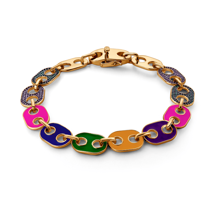 Brățară din argint Prismé, placată cu aur