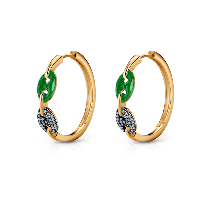 Cercei din argint Prismé, placate cu aur