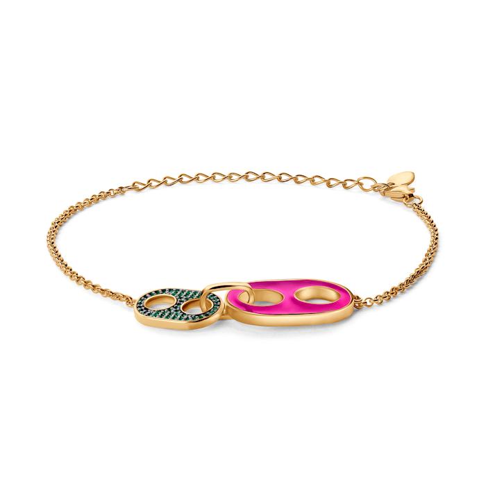 Brățară din argint Prismé, placată cu aur