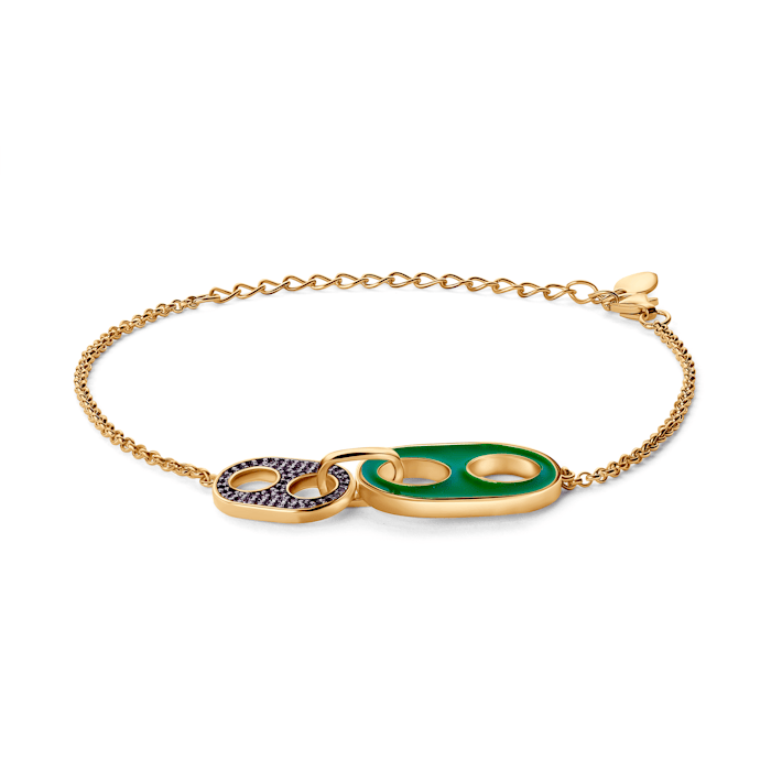 Brățară din argint Prismé, placată cu aur