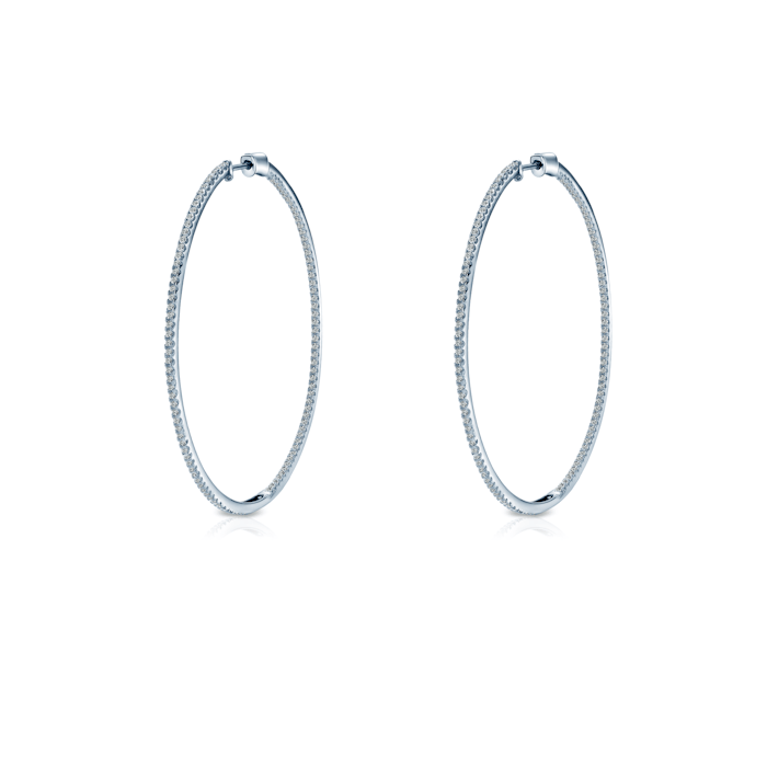 SAVICKI earrings: sterling silver, gold-plated, cubic zirconia