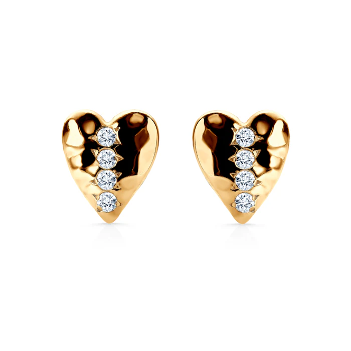 SAVICKI earrings: gold, zircons