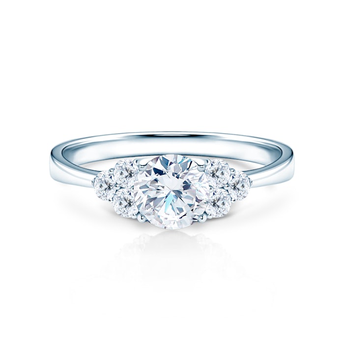 Inel de logodnă Fairytale: aur alb, diamant