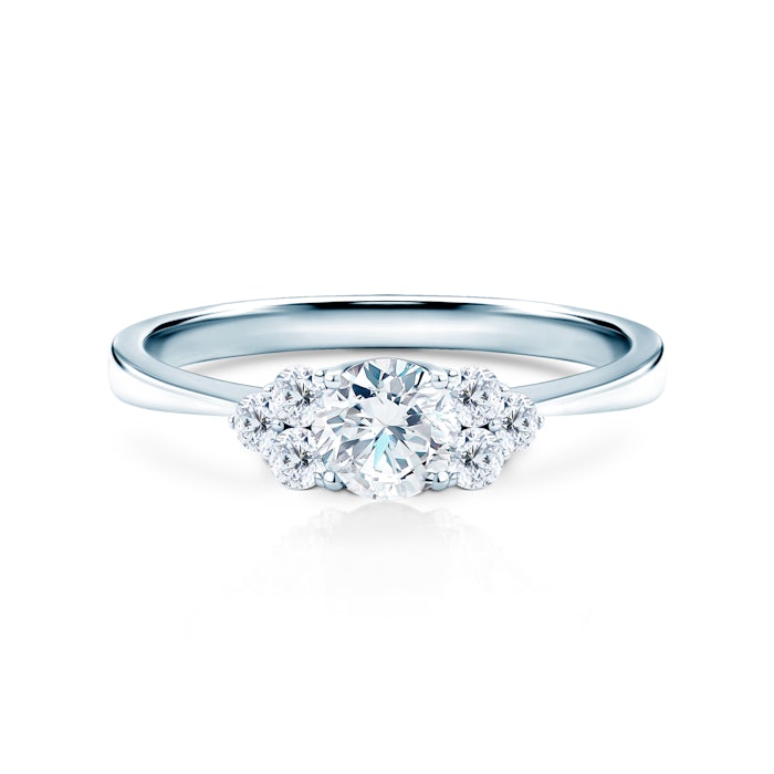 Inel de logodnă Fairytale: aur alb, diamant