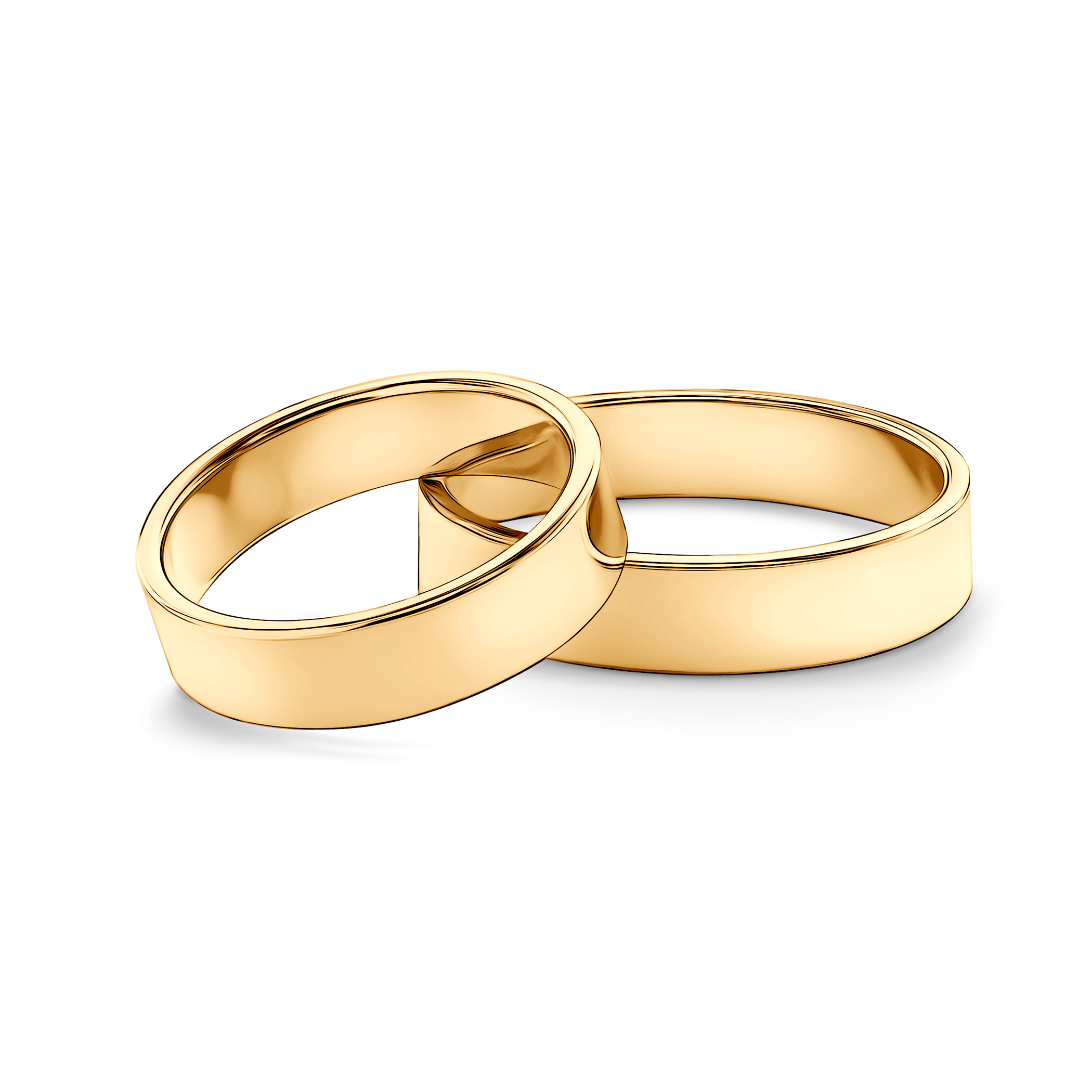 Vjenčano prstenje: zlato, plosnato, 5 mm