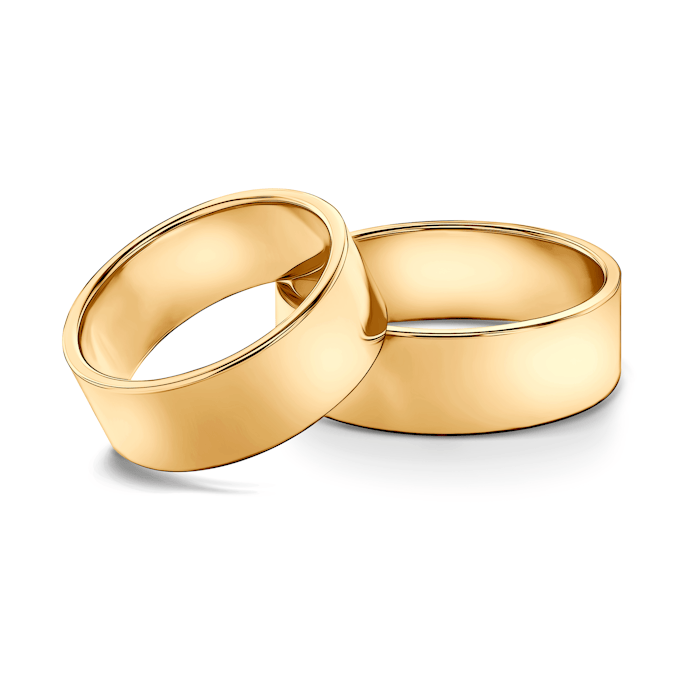 Verighete: aur, plate, 7 mm