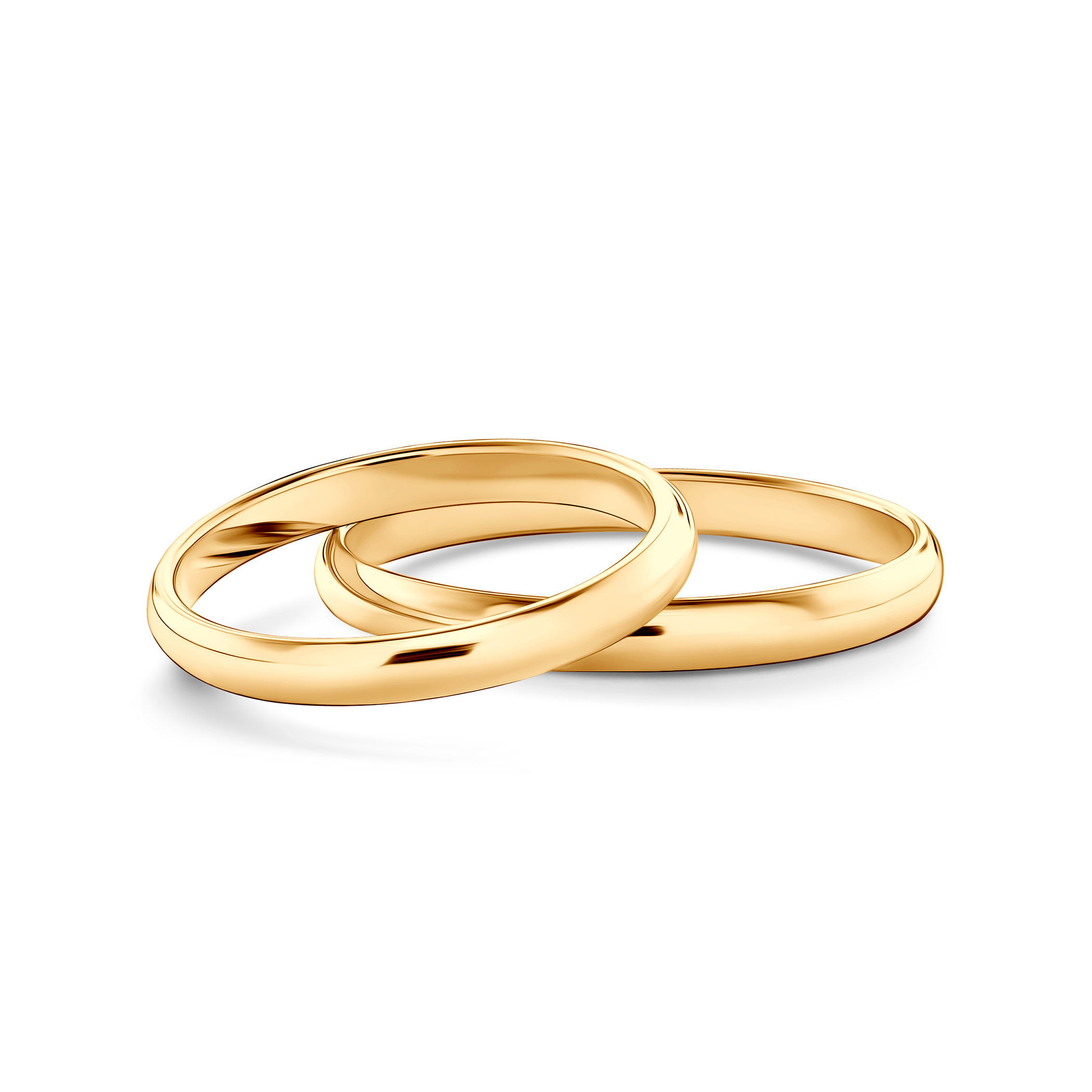 Vjenčano prstenje: zlato, poluokruglo, 2 mm