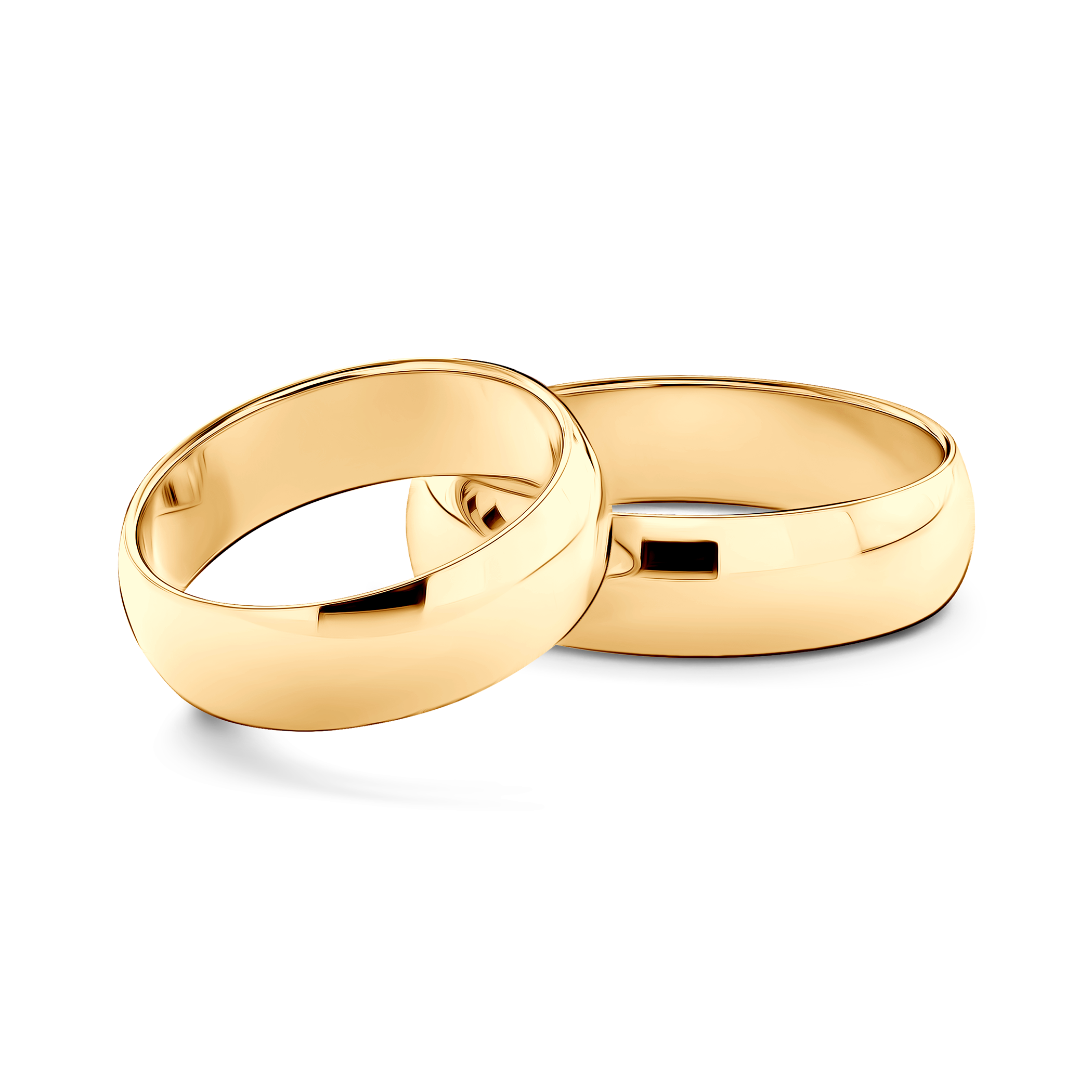 Vjenčano prstenje: zlato, poluokruglo, 6 mm