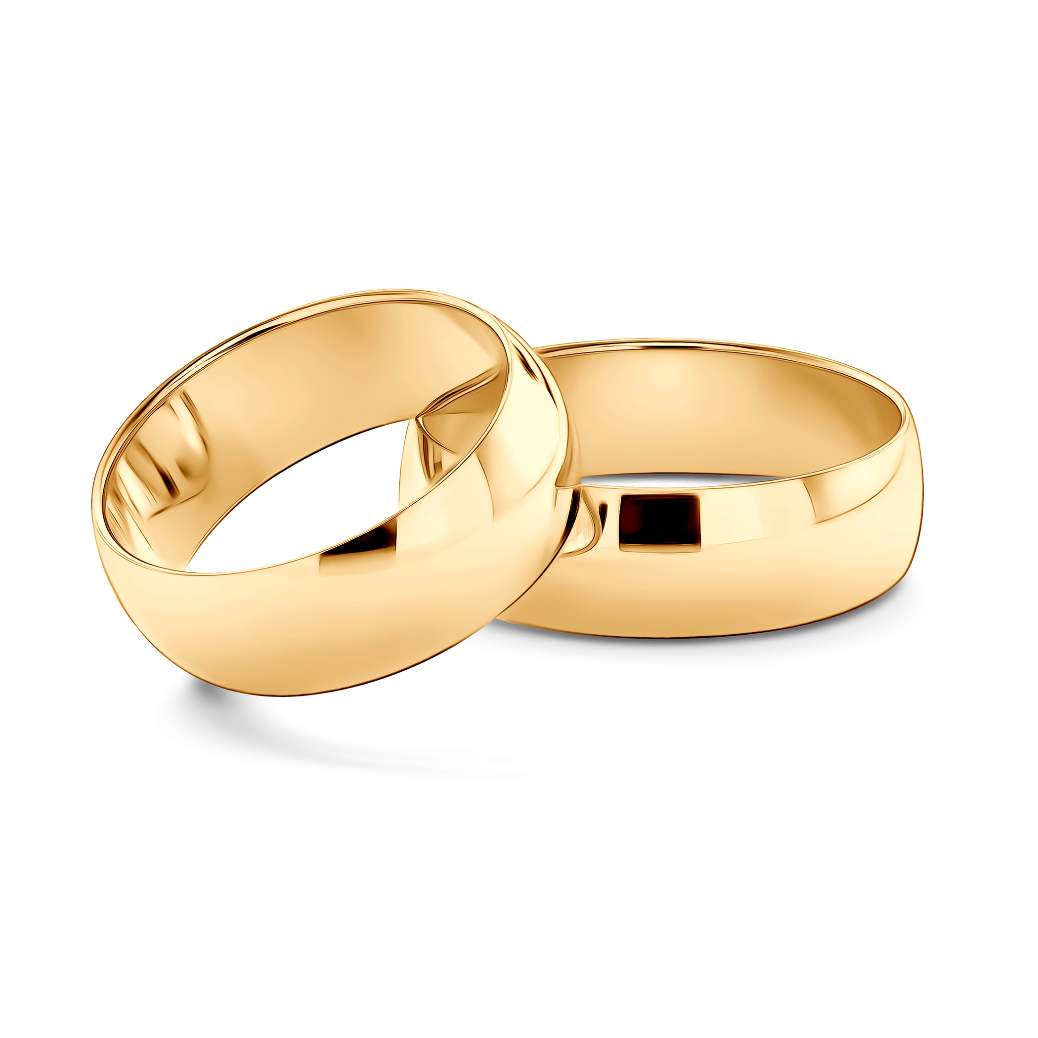 Vjenčano prstenje: zlato, poluokruglo, 7 mm