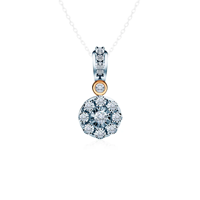 SAVICKI pendant: two-tone gold, diamonds