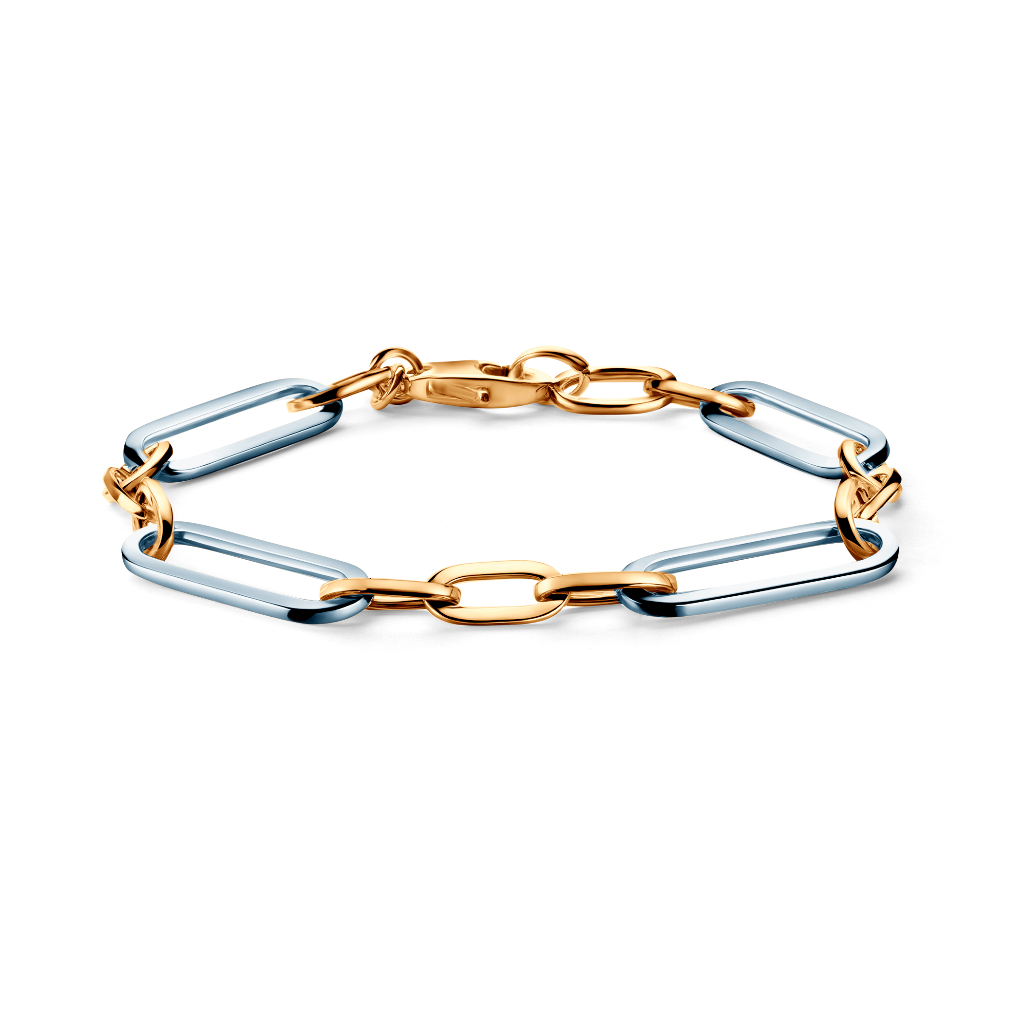 Ασημένιο επιχρυσωμένο βραχιόλι Dualéa