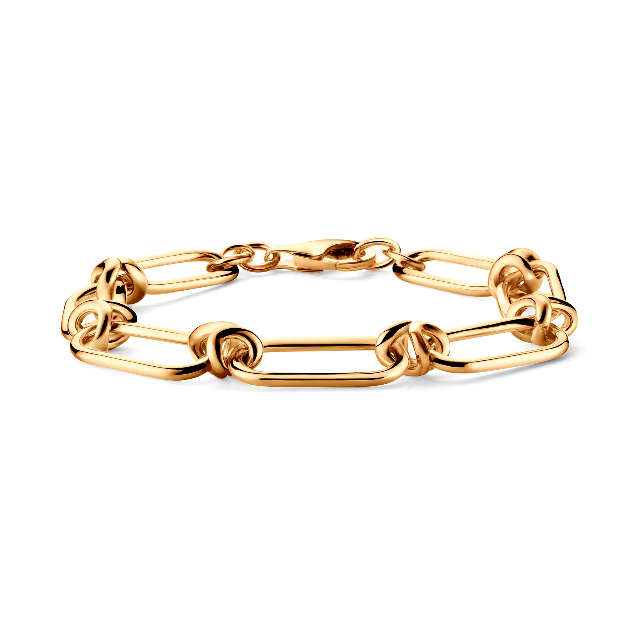 Ασημένιο επιχρυσωμένο βραχιόλι Dualéa